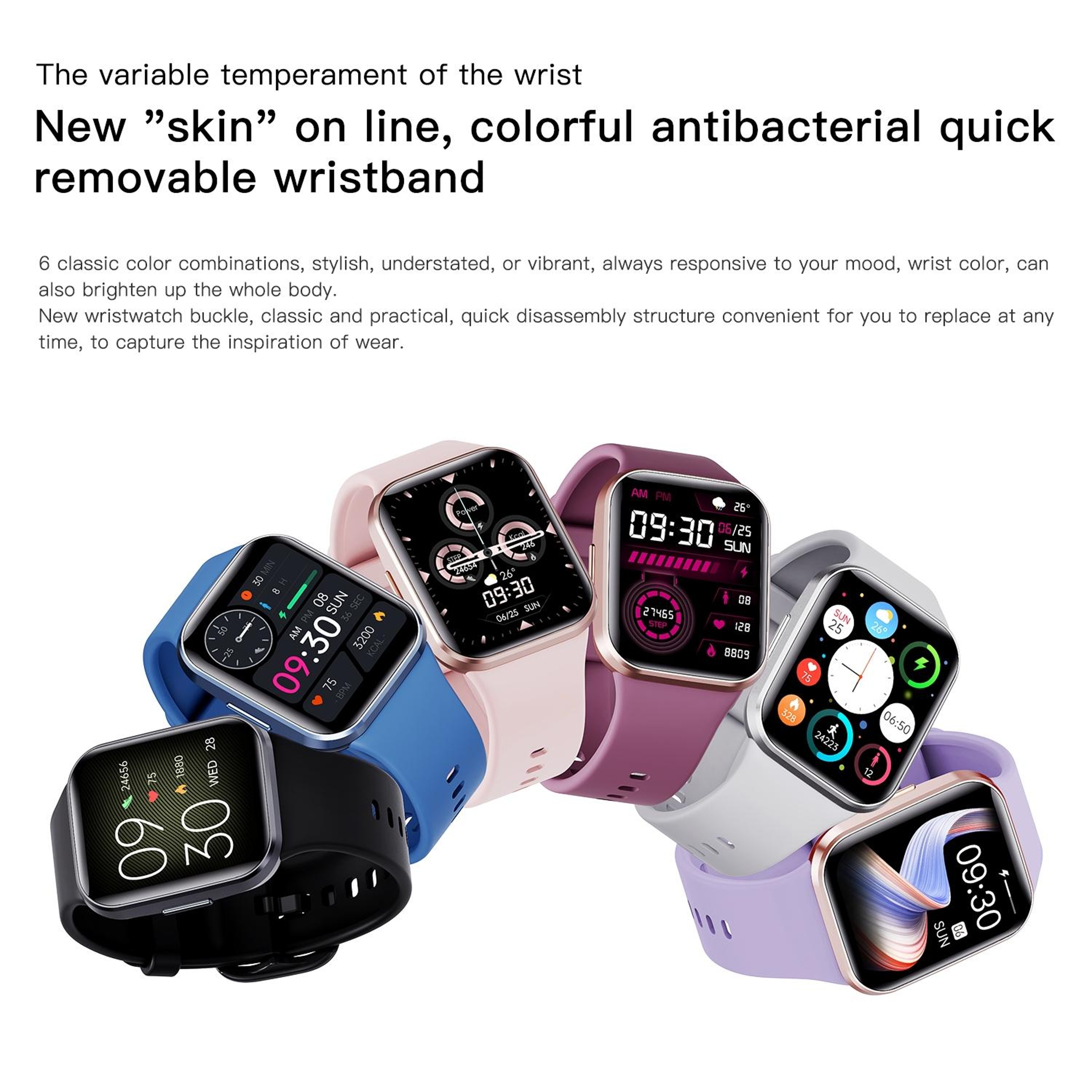 Q23 Smart Fitness Tracker IP67 Waterproof Smart Watch with Heart Rate Monitor for Android iPhone – view 14