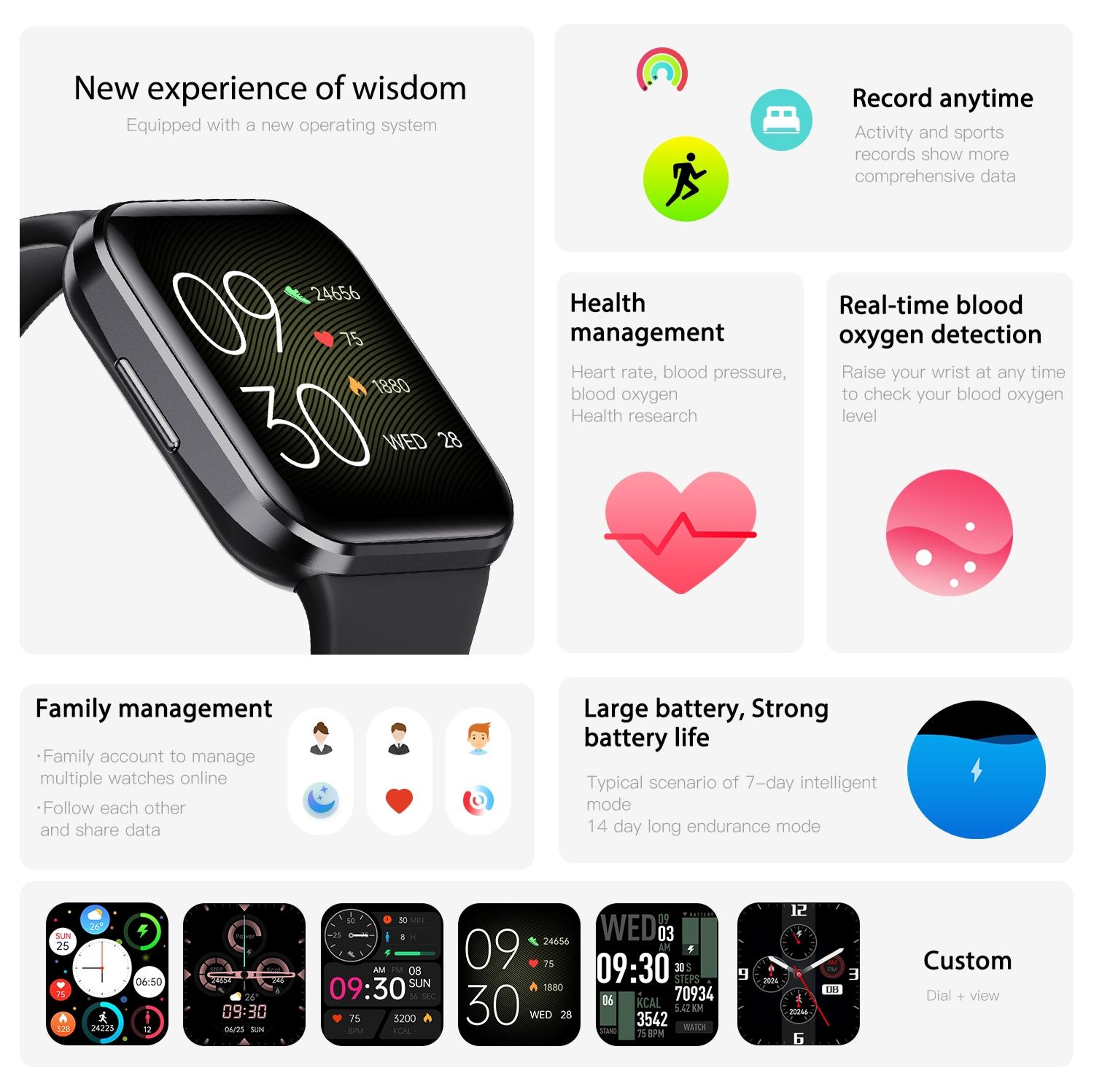 Q23 Smart Fitness Tracker IP67 Waterproof Smart Watch with Heart Rate Monitor for Android iPhone – view 7