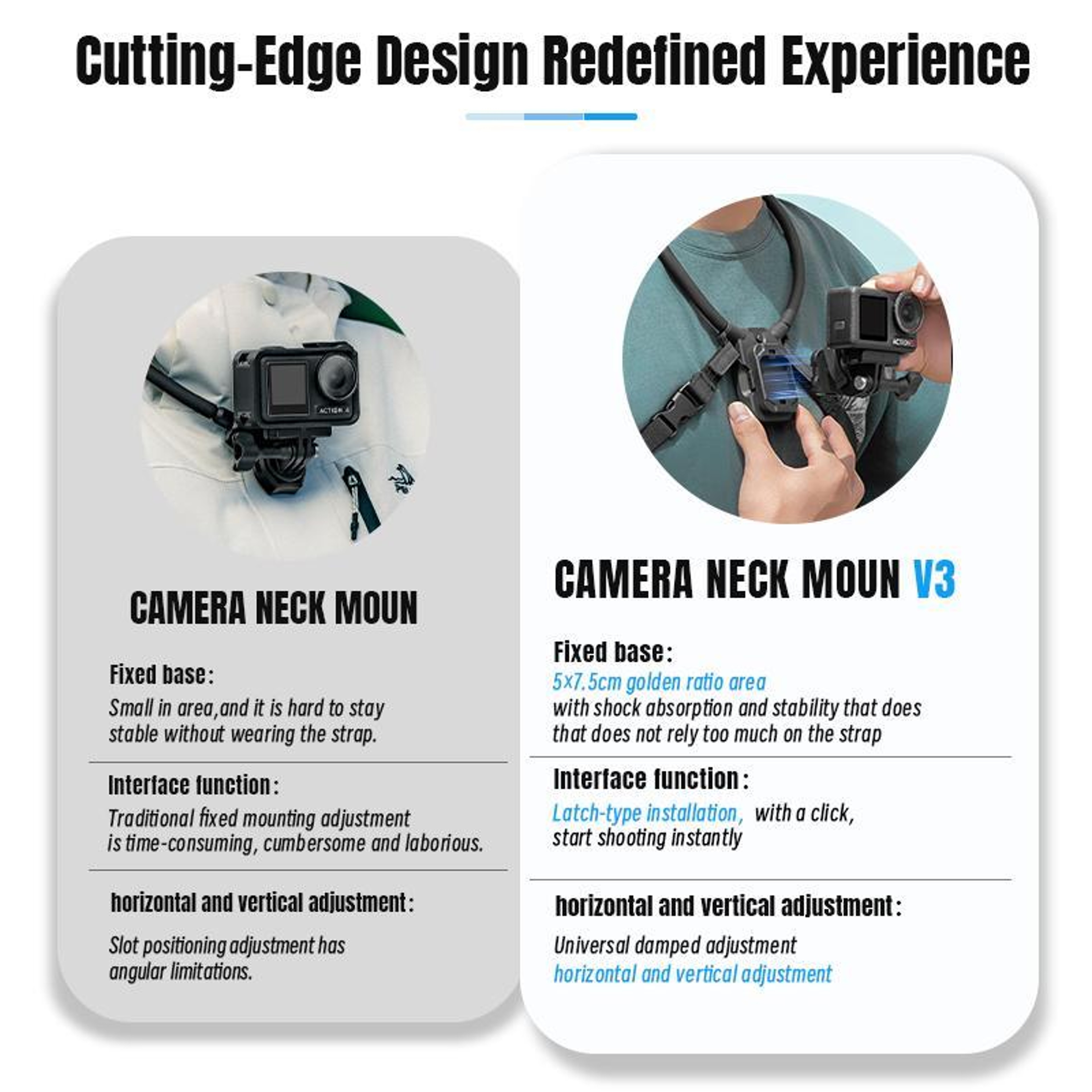 STARTRC V3 POV Camera Mount Neck Mount For Action Camera With GoPro Chest Strap Magnetic Quick Rele 10