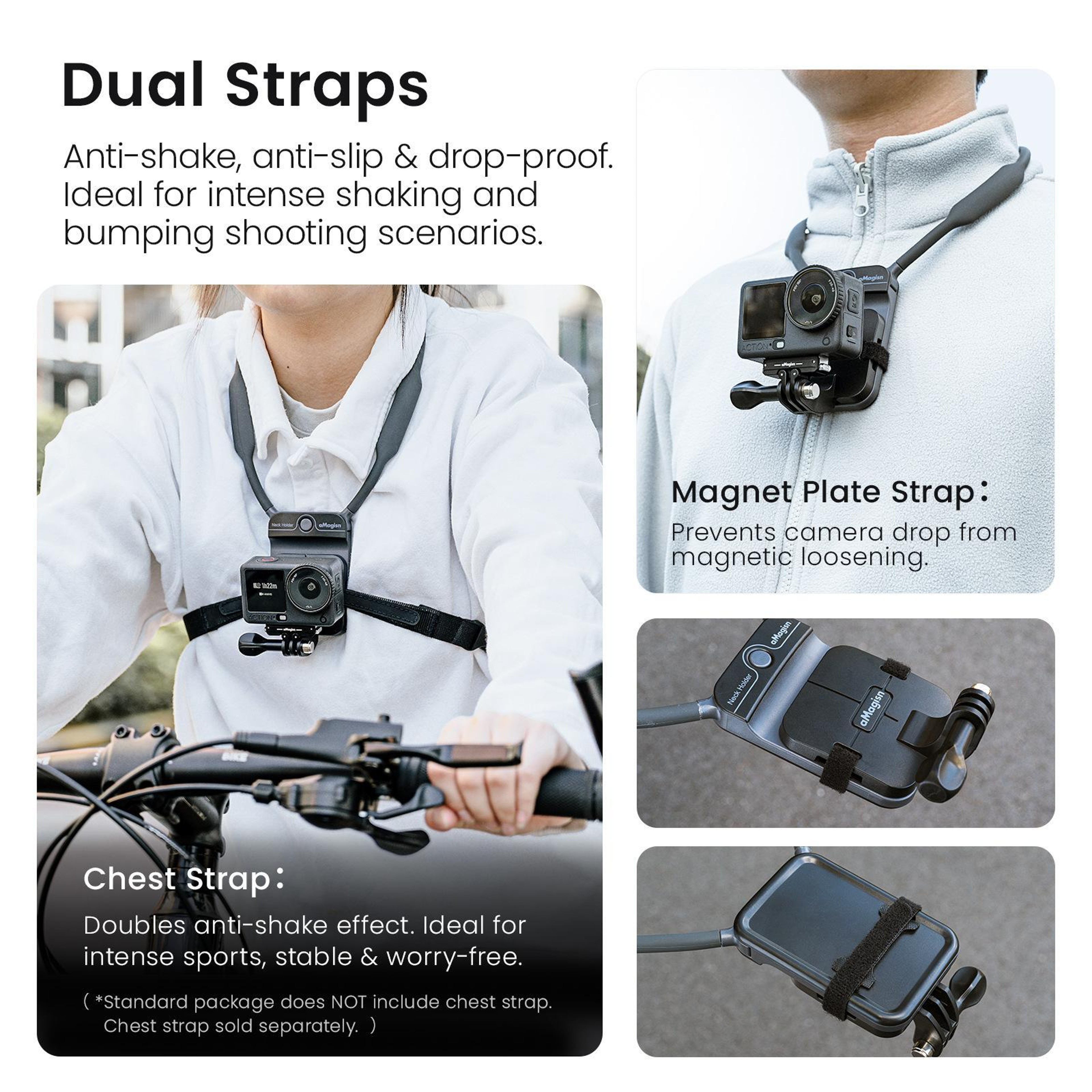 AMagisn Magnetic Neck Mount Hands Free POV Camera Mount for GoPro Insta360 and Smartphones – view 9