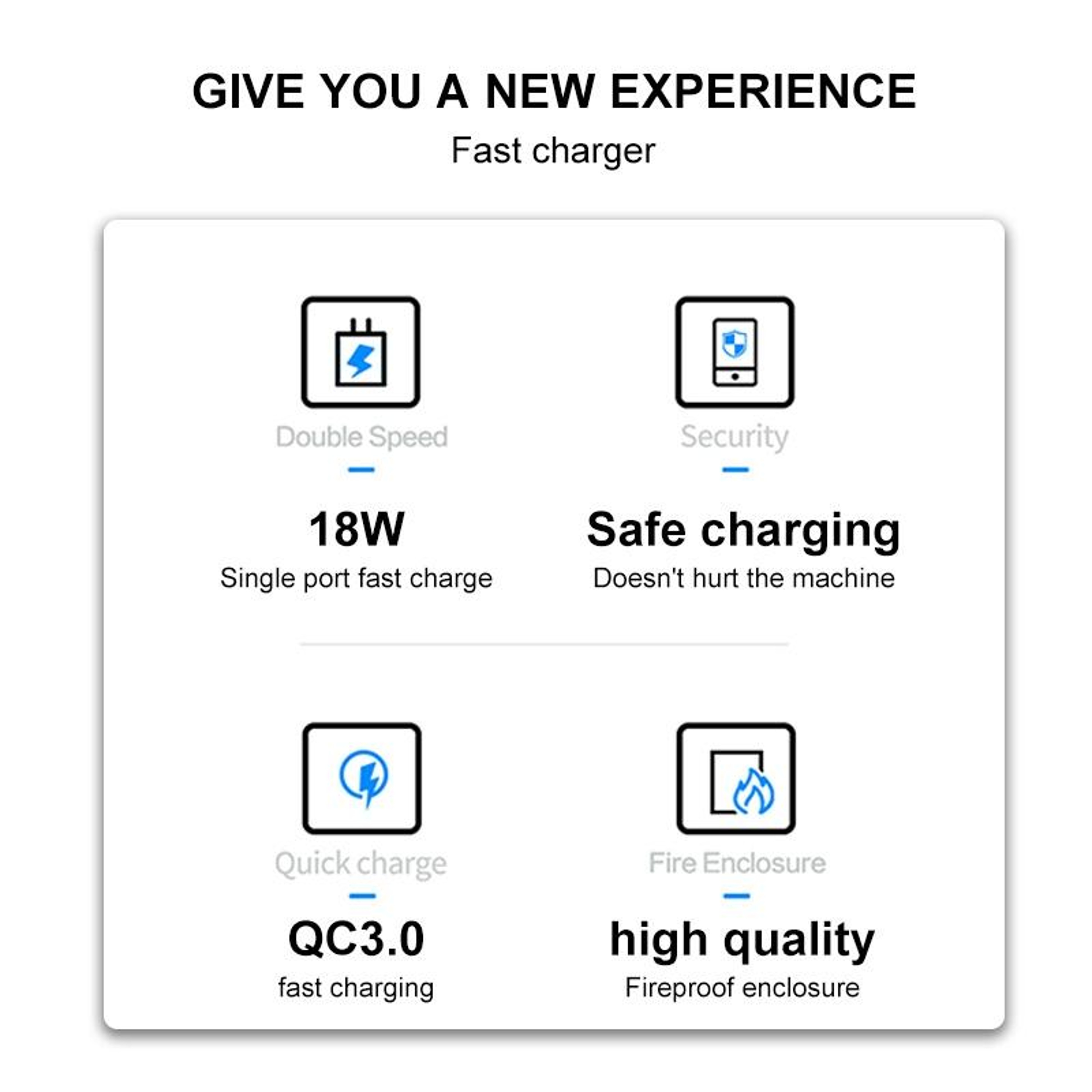 WK 18W QC30 Charger With Lightning Charging Cable USB Wall Fast Charger US Plug 4