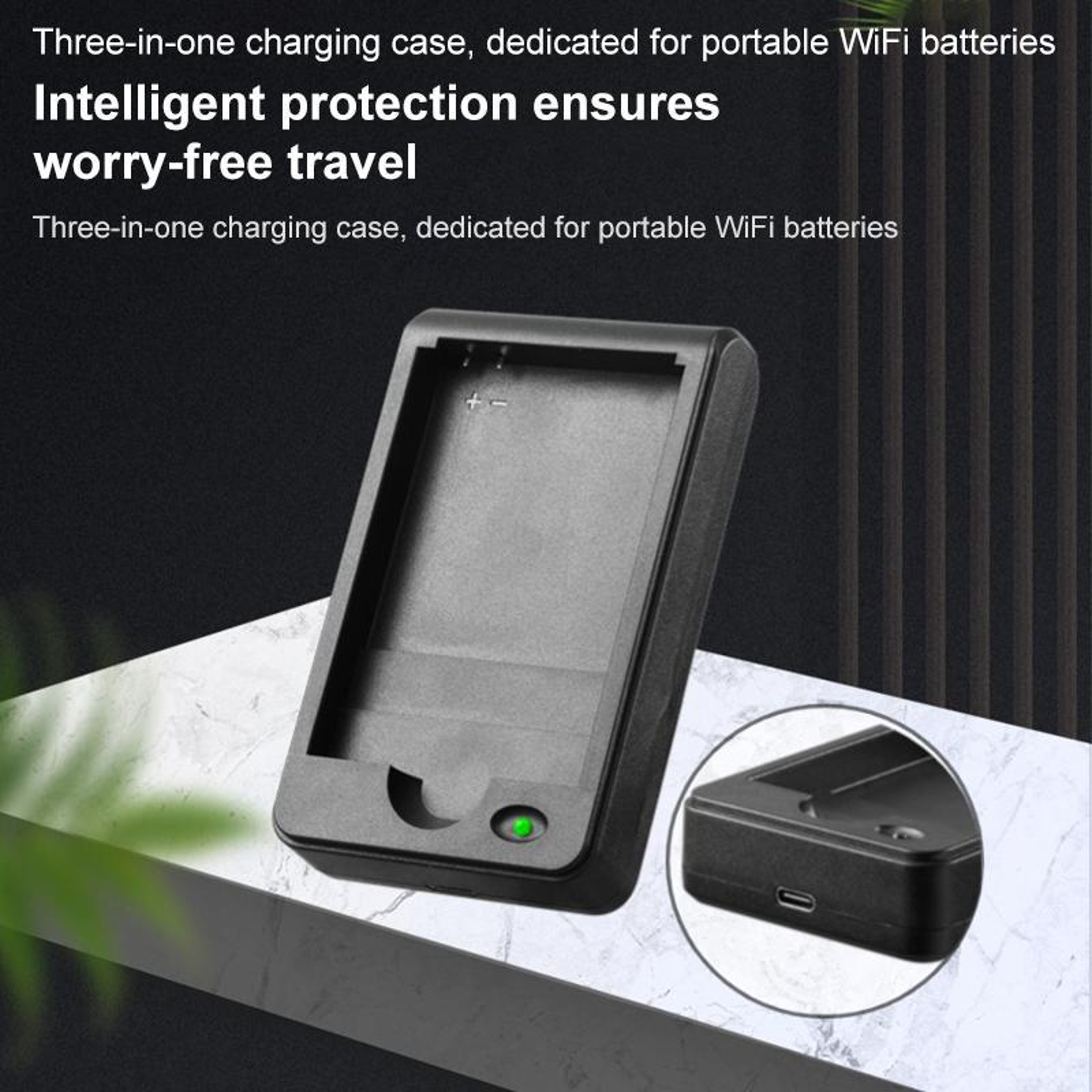 TDZ01 WiFi Battery Charger 3 in 1 Portable Type C Battery Charger for M21G M22LG M29HG M26MG – view 3