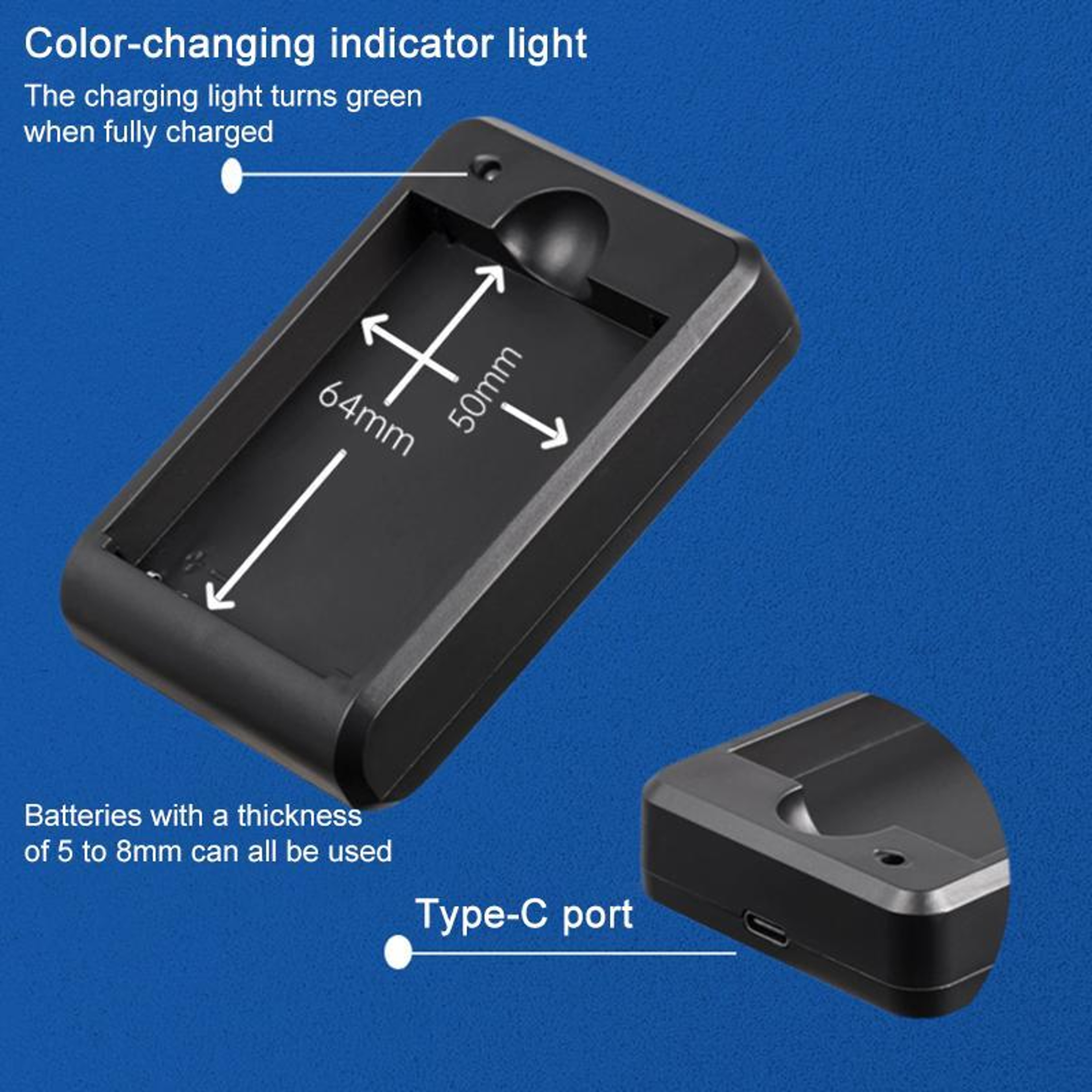 TDZ01 WiFi Battery Charger 3 in 1 Portable Type C Battery Charger for M21G M22LG M29HG M26MG – view 6