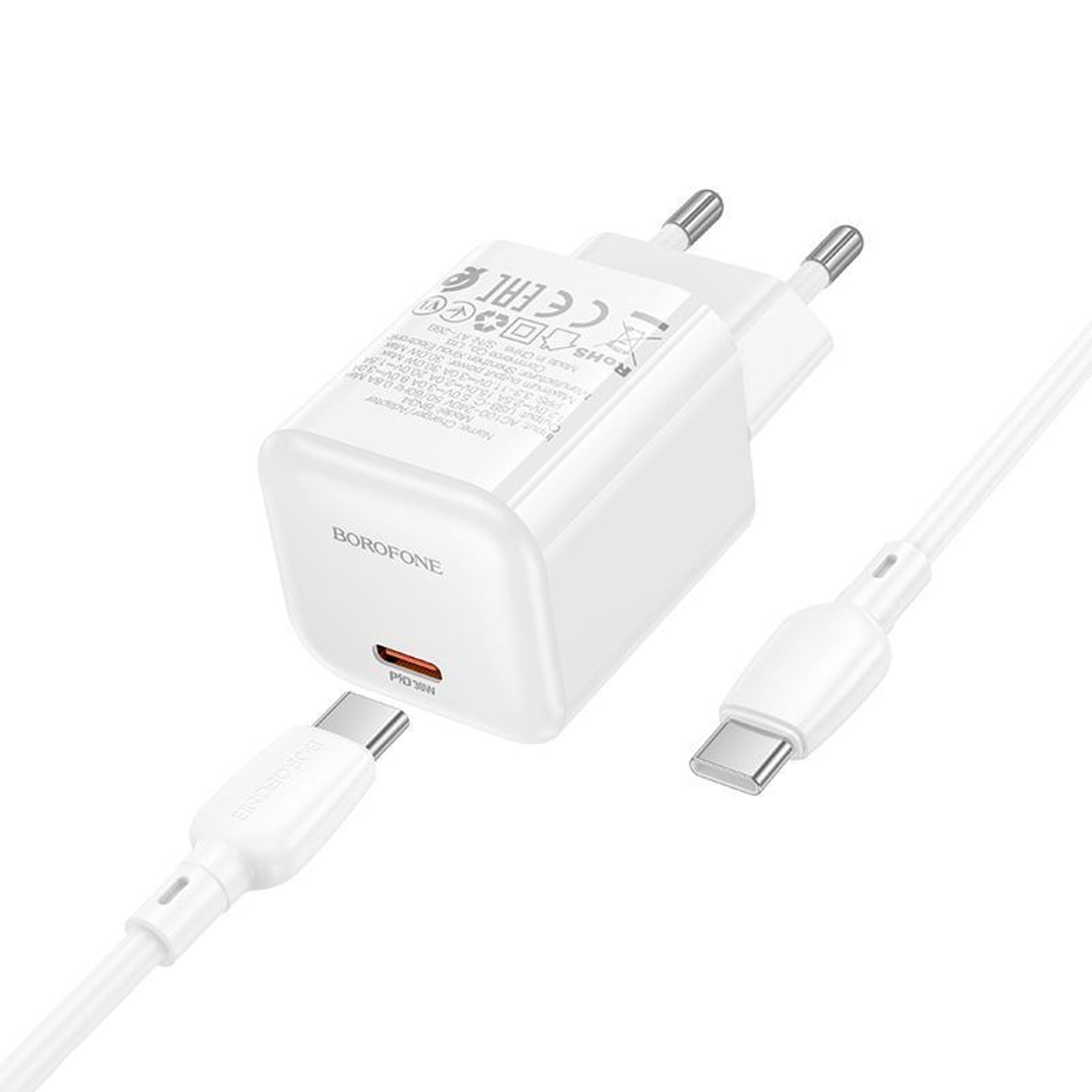 Borofone BN34 30W USB C PD Fast Charger with USB C Cable Compact Wall Charger – view 3