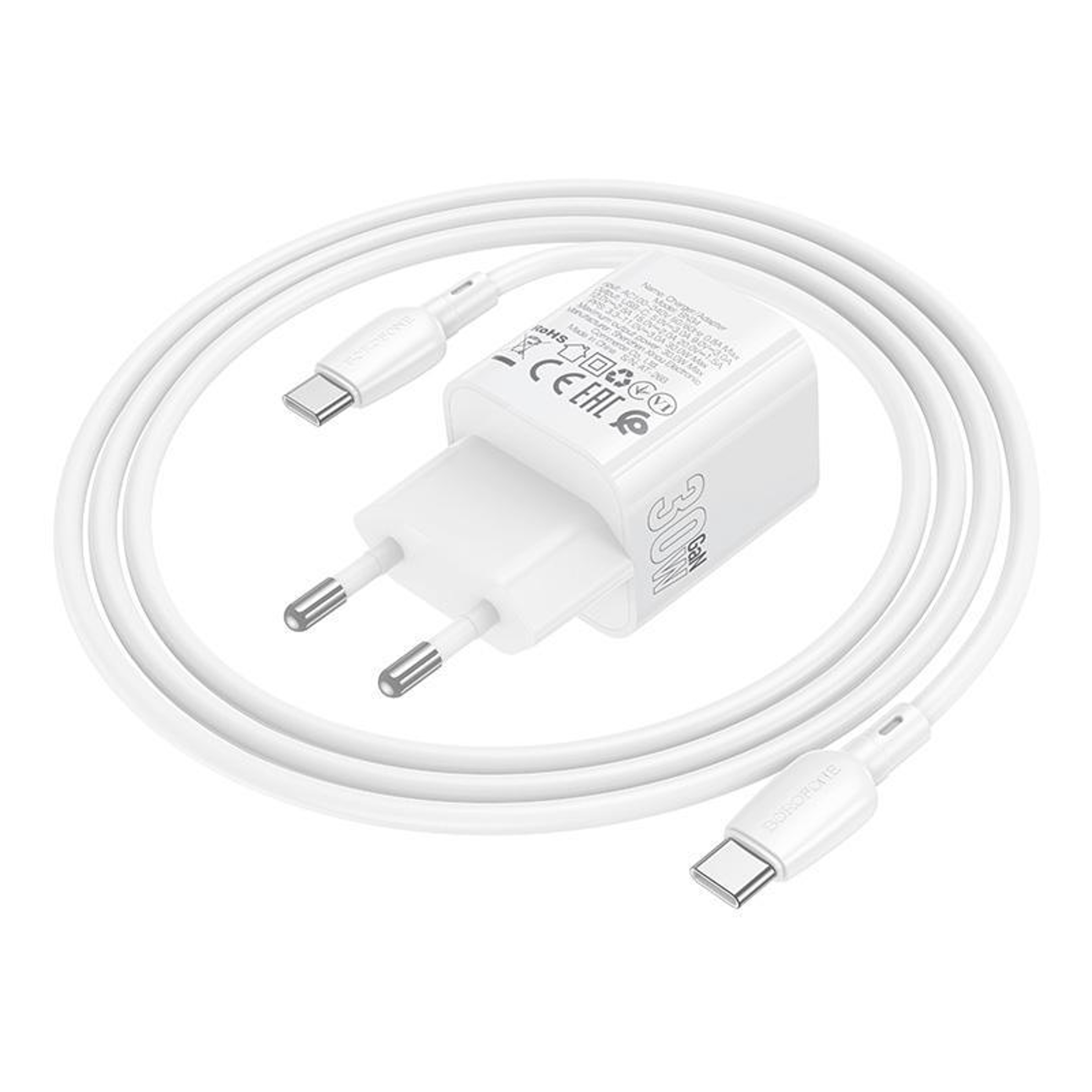 Borofone BN34 30W USB C PD Fast Charger with USB C Cable Compact Wall Charger – view 5