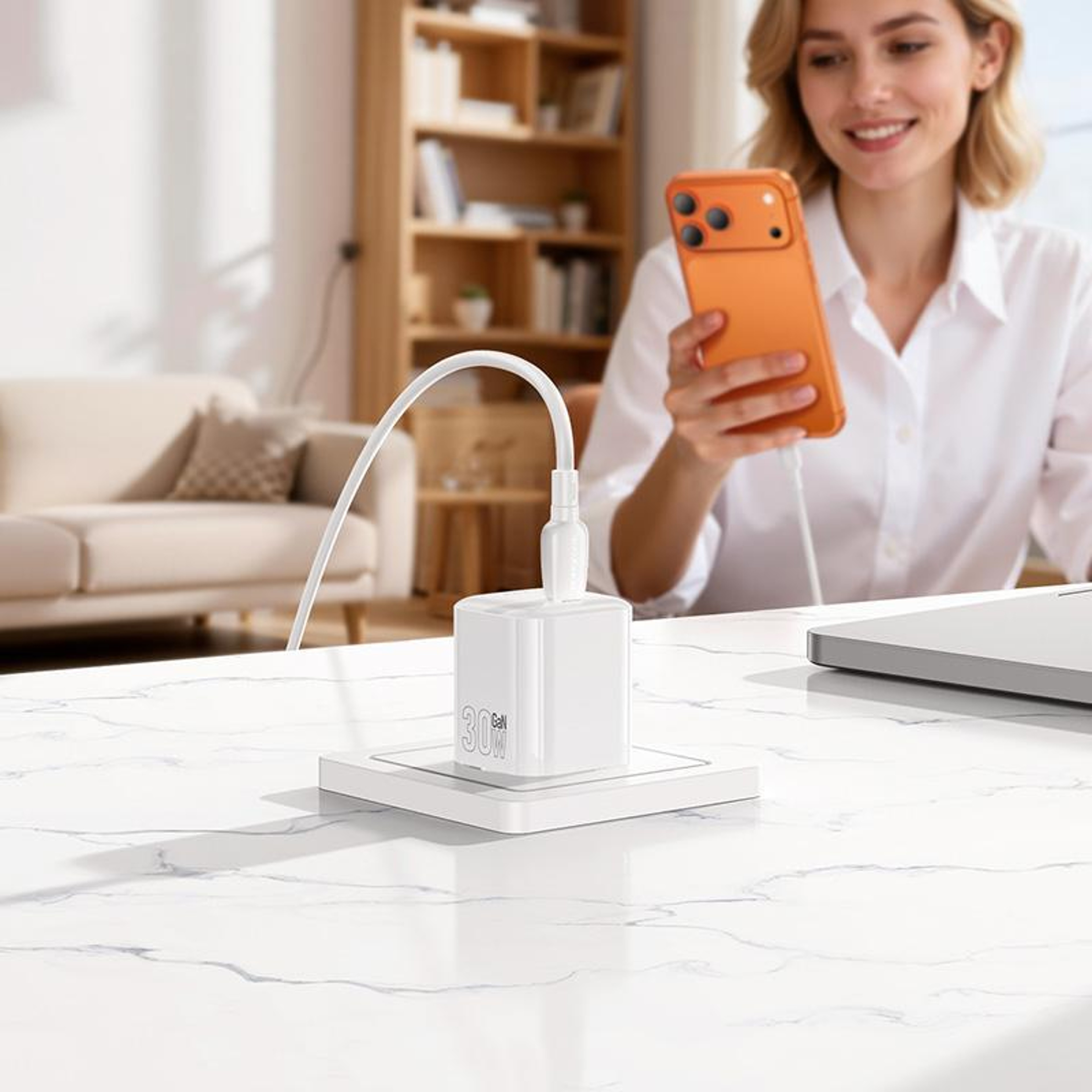 Borofone BN34 30W USB C PD Fast Charger with USB C Cable Compact Wall Charger – view 7
