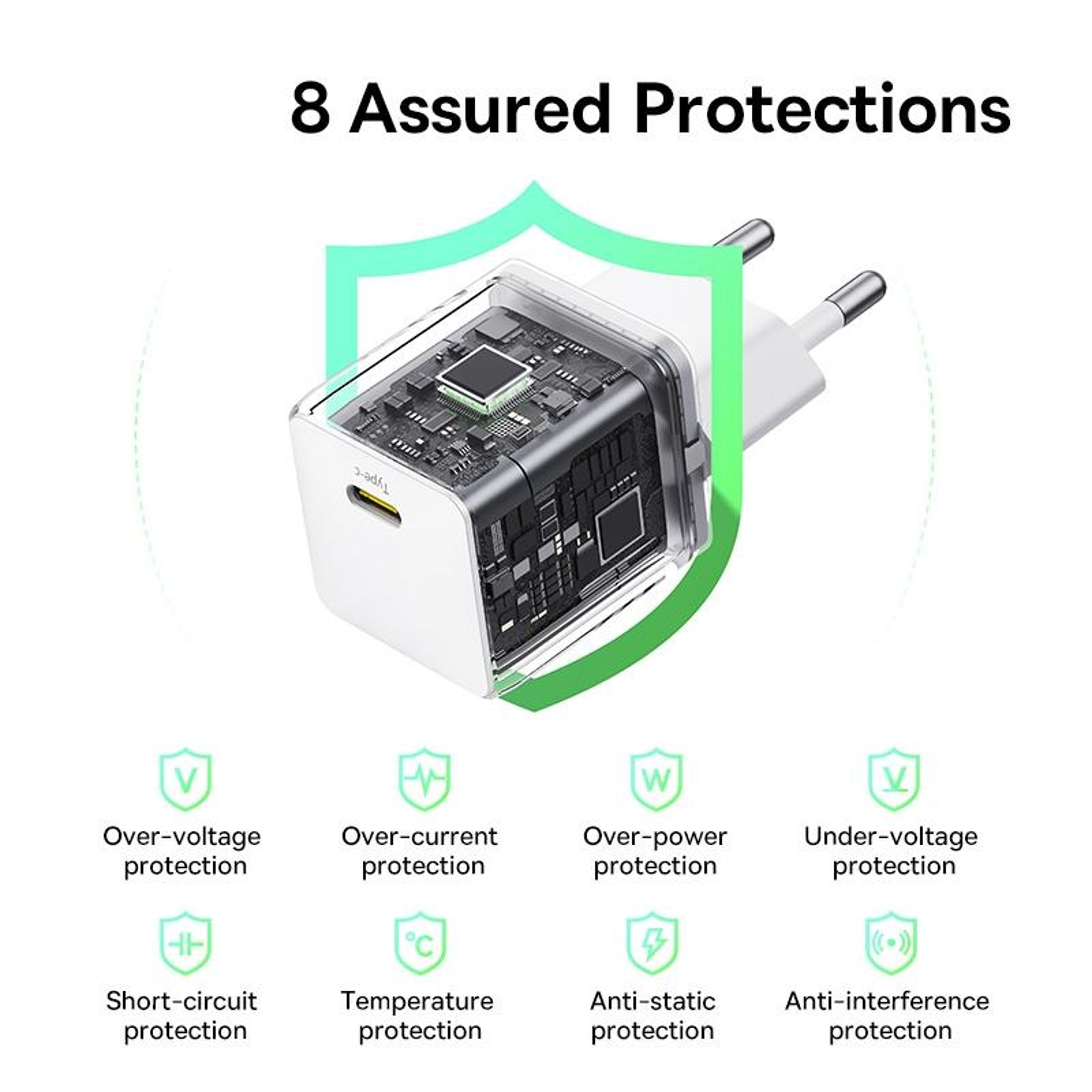 Baseus 30W USB C Fast Charger with 1m Type C Cable Compact PD Charger Adapter – view 7