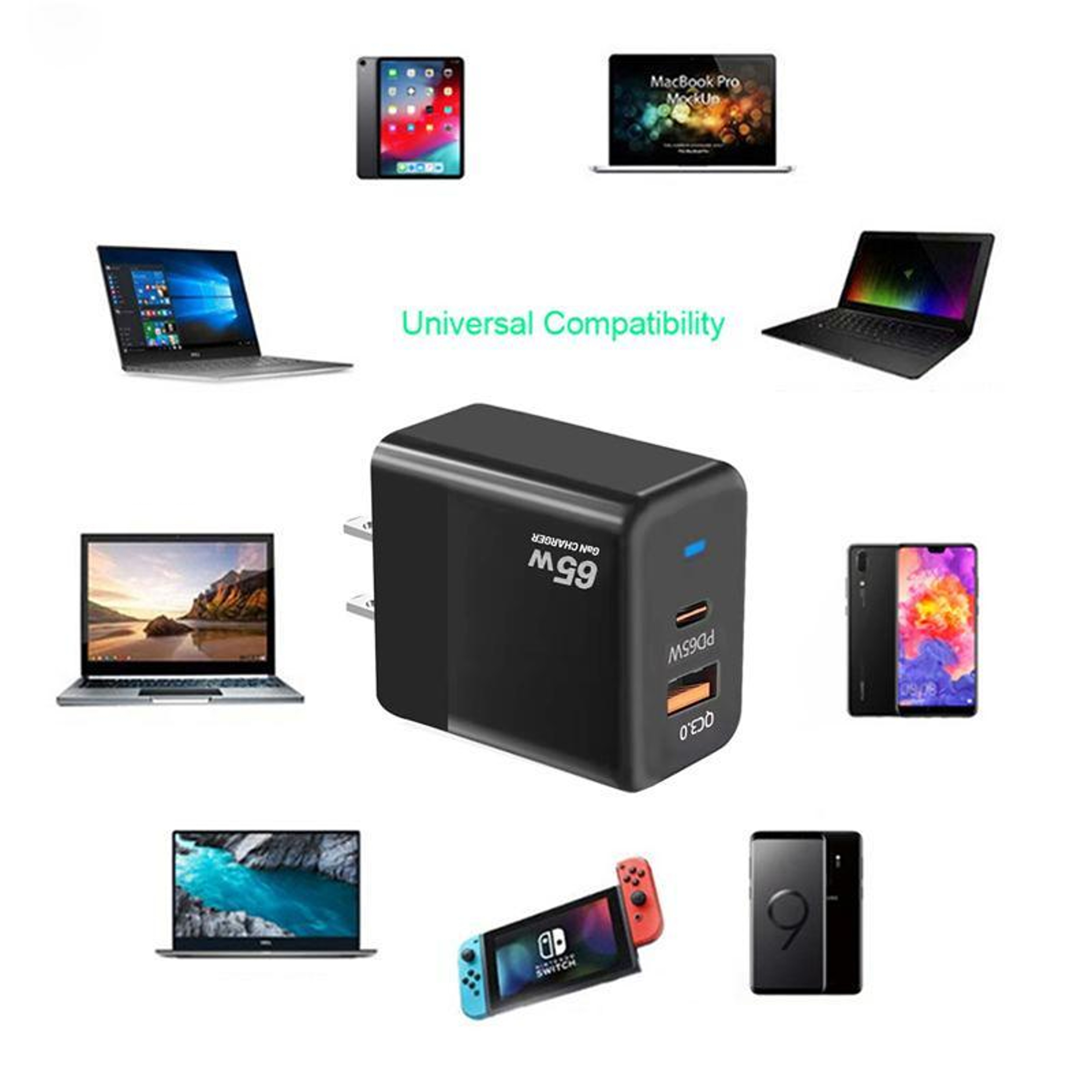 PD41 45W GaN Charger USB C Fast Charger With USB C To Lightning Cable For IPhone IPad US Plug 9