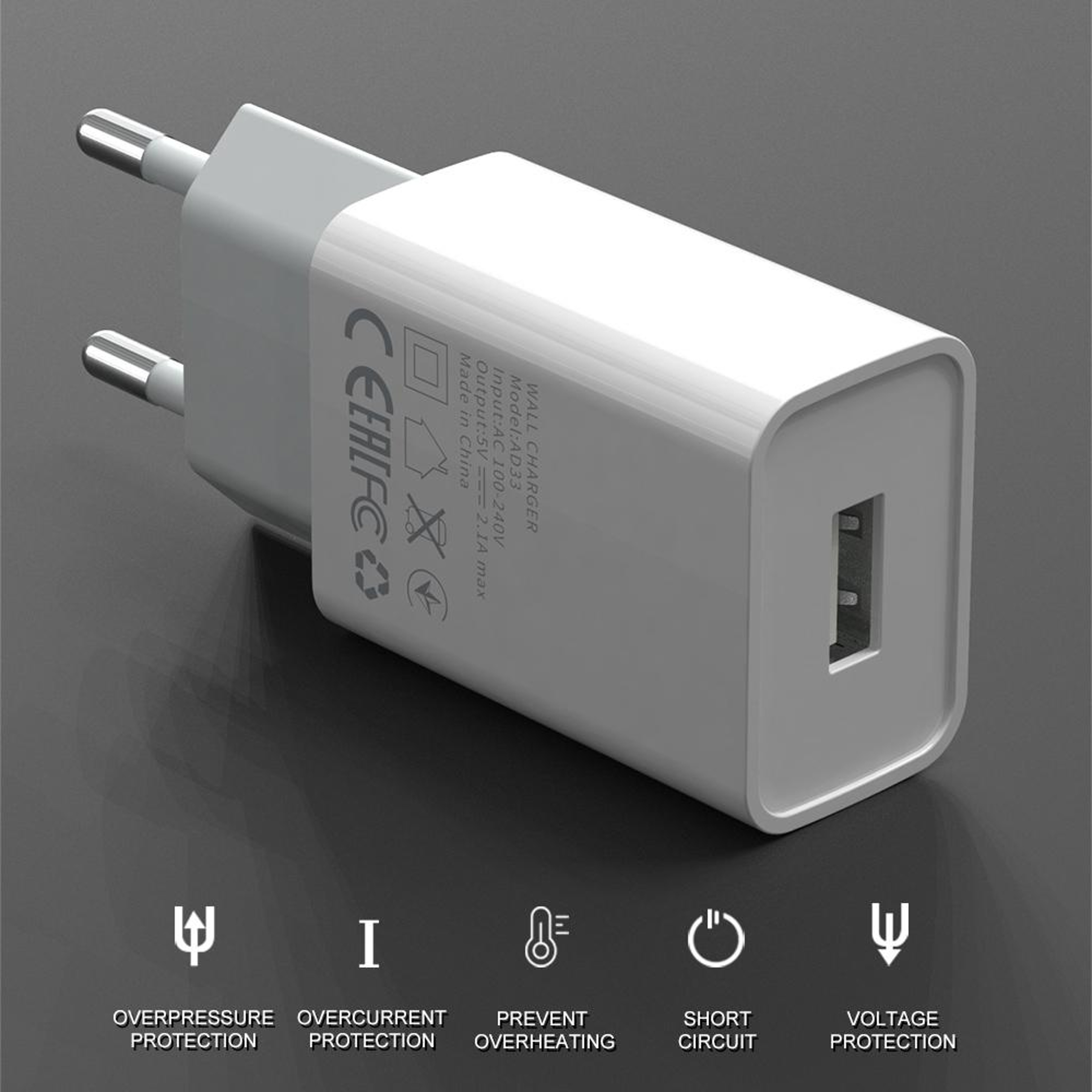 IVON AD33 USBC Travel Charger 21A Fast Wall Charger With 1M USBC Charging Cable US Plug 6