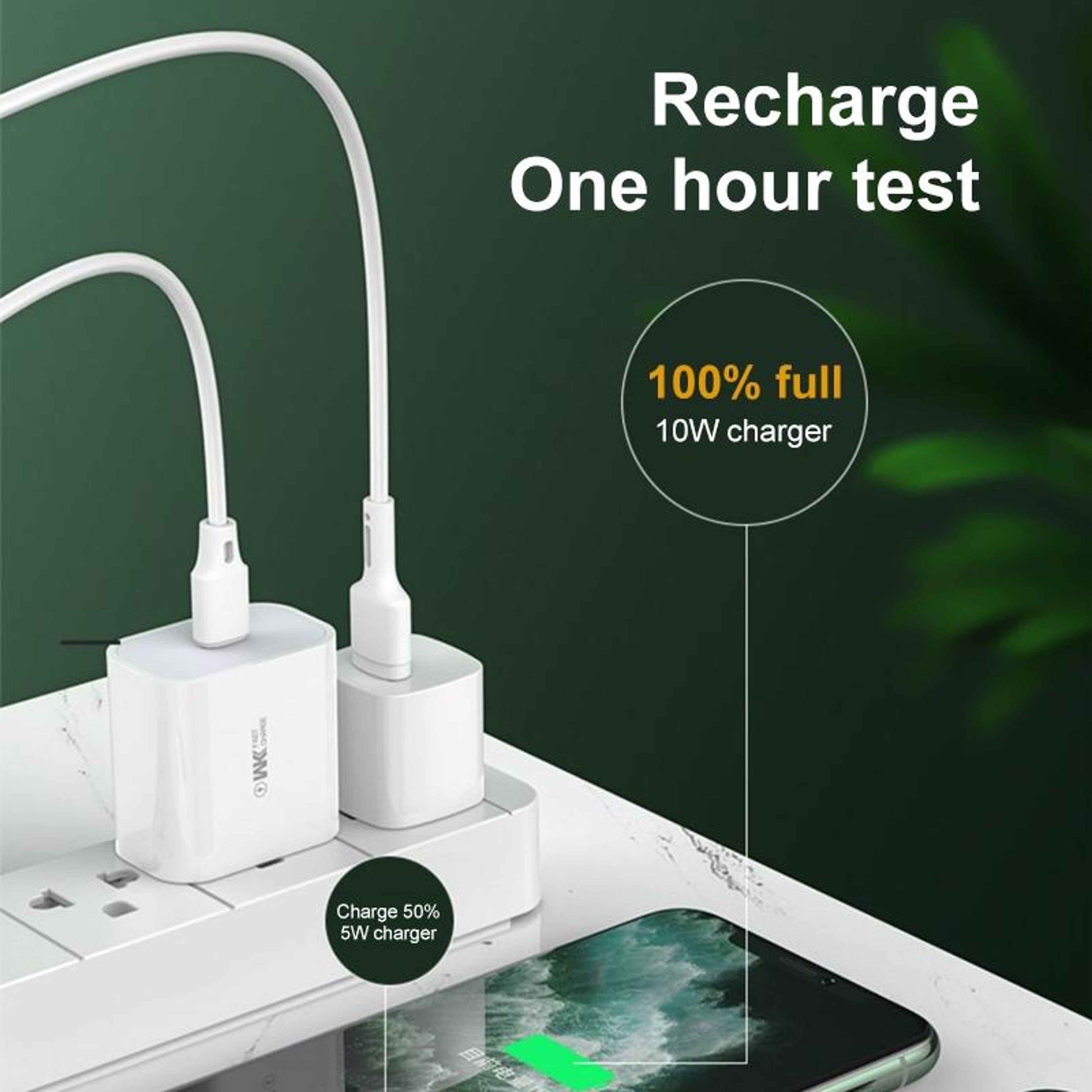 WK 2A USB Type C Charger With USB C Cable Compact Wall Charger US Plug 6