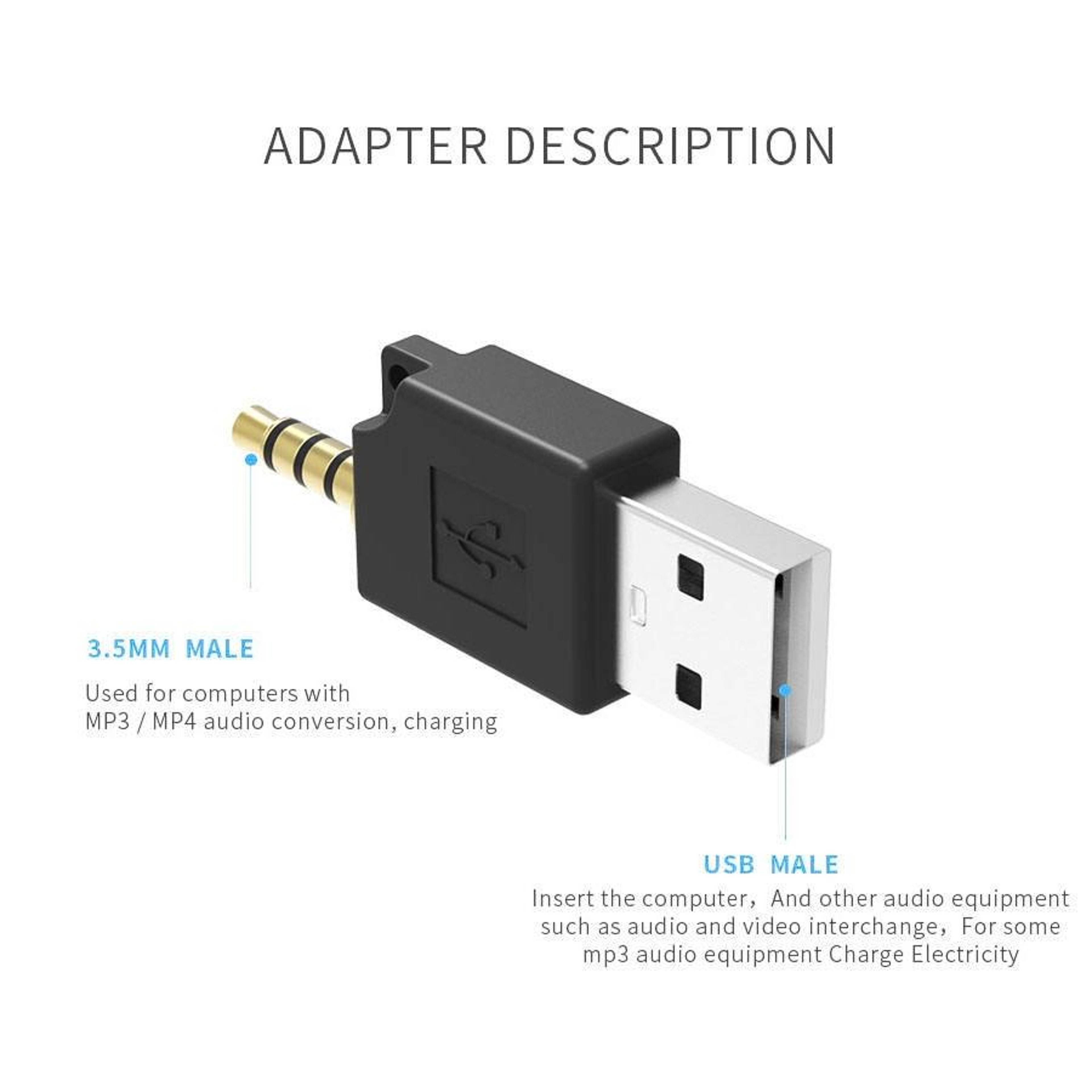 Portable IPod Shuffle Charger USB Data Dock Adapter For 2nd 3rd Generation Sync And Charging 1