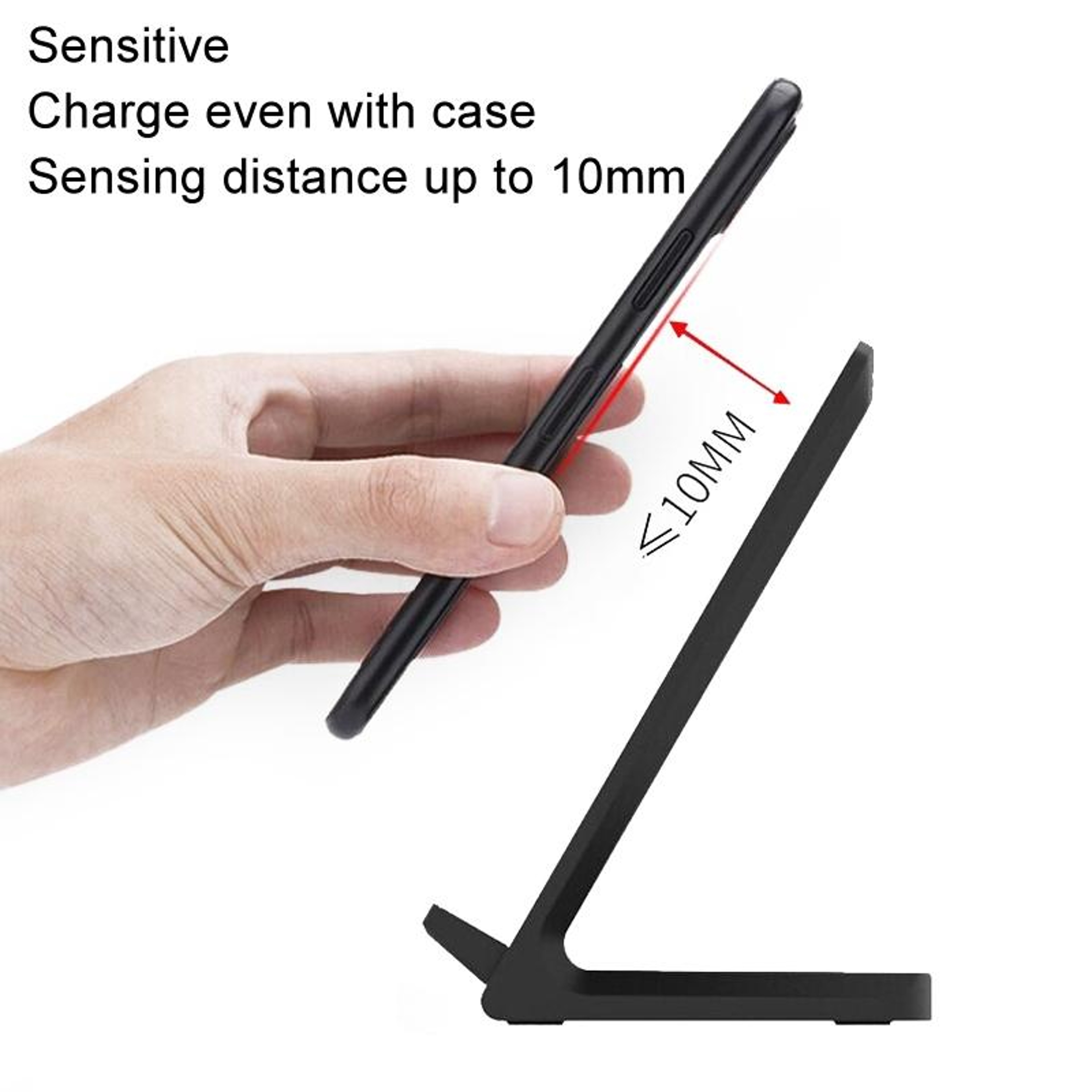 15W Wireless Charging Stand Fast Qi Desktop Phone Charger With Adjustable Viewing 4