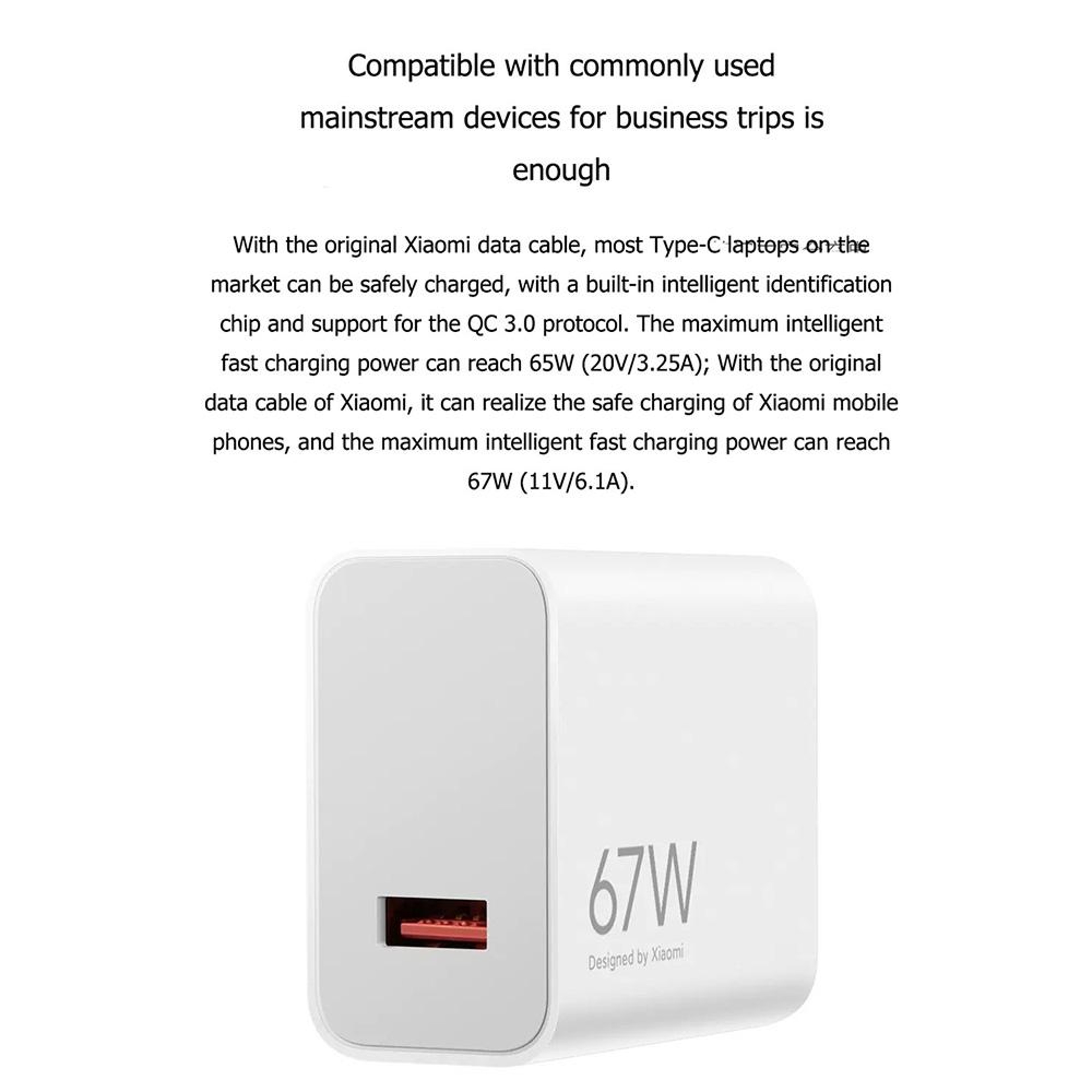 Original Xiaomi 67W USB Fast Charger MDY-12-EF PD QC3.0 Wall Charging Adapter US Plug – view 4
