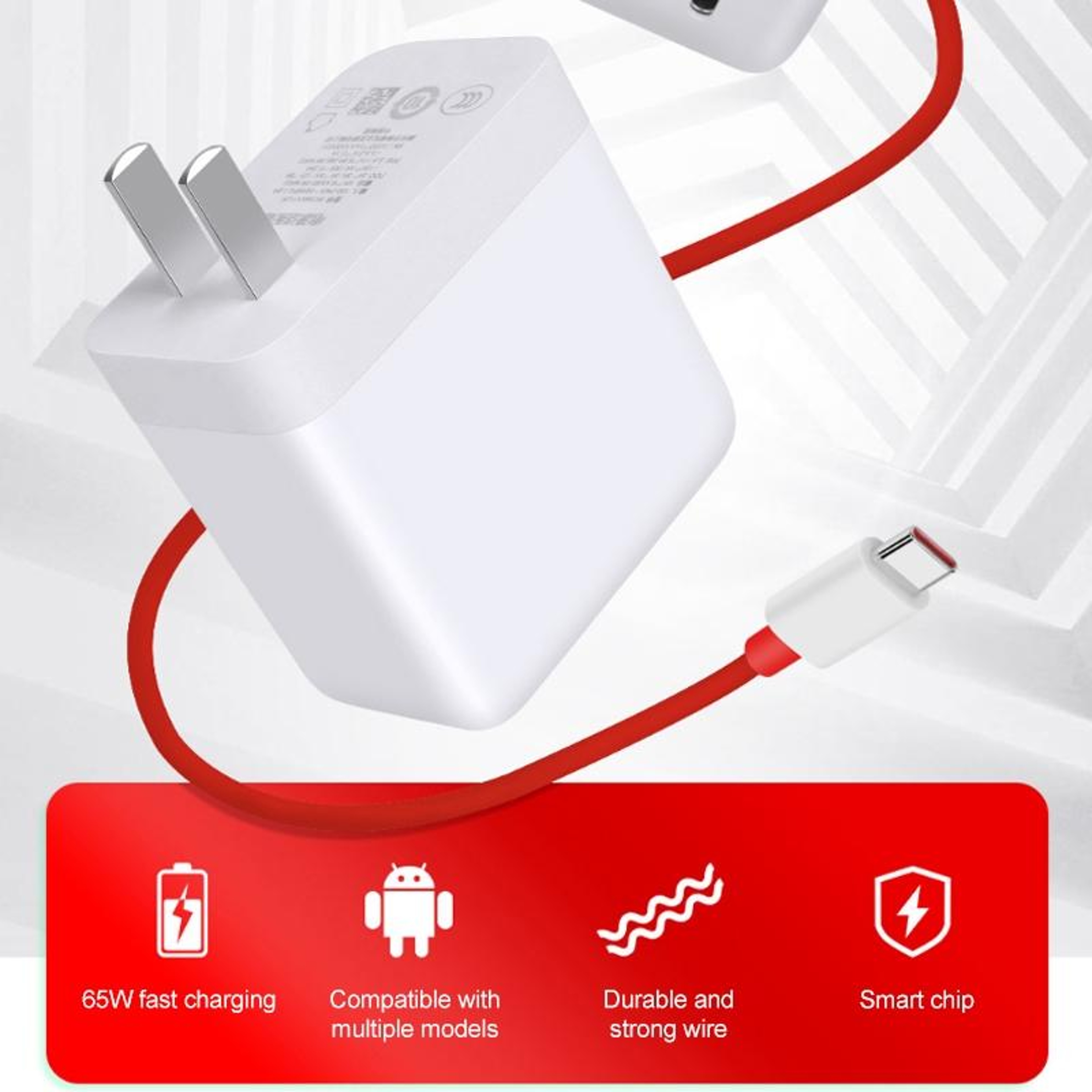 65W Warp Charger For OnePlus 9 USB C Fast Charger With 15m Warp Charging Cable 1