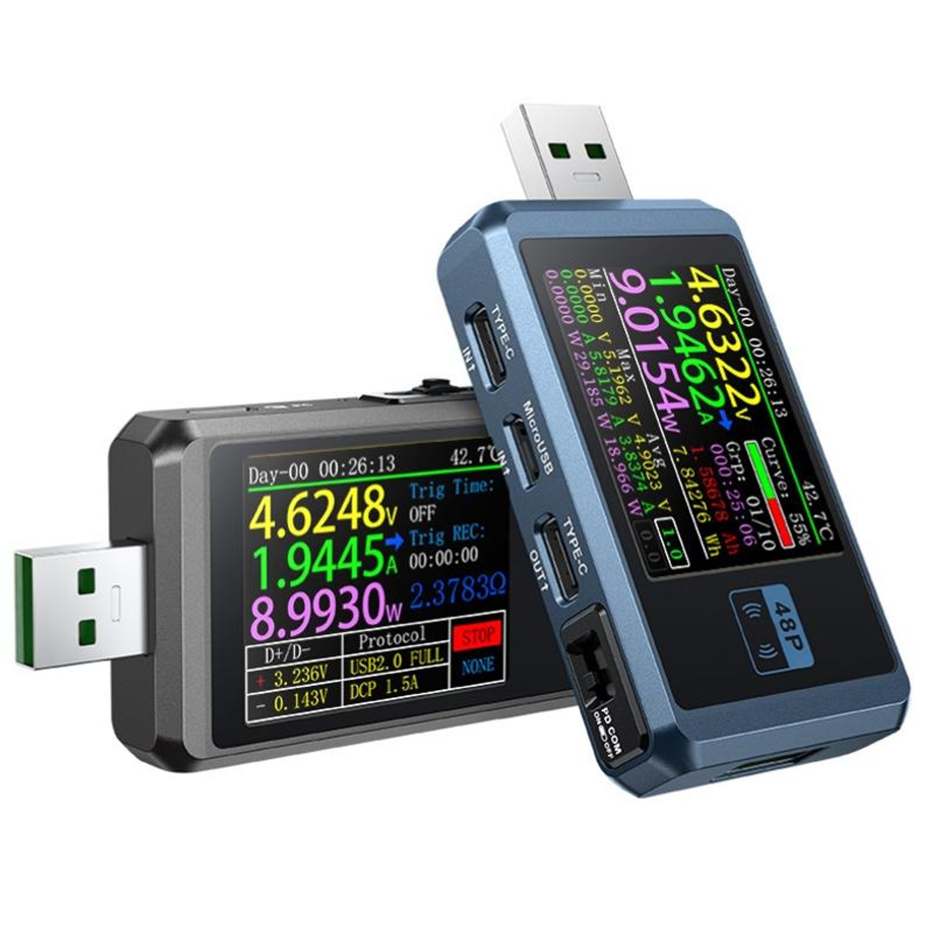 FNIRSI FNB48P USB Fast Charge Tester Bluetooth Voltage Current Power Meter 1