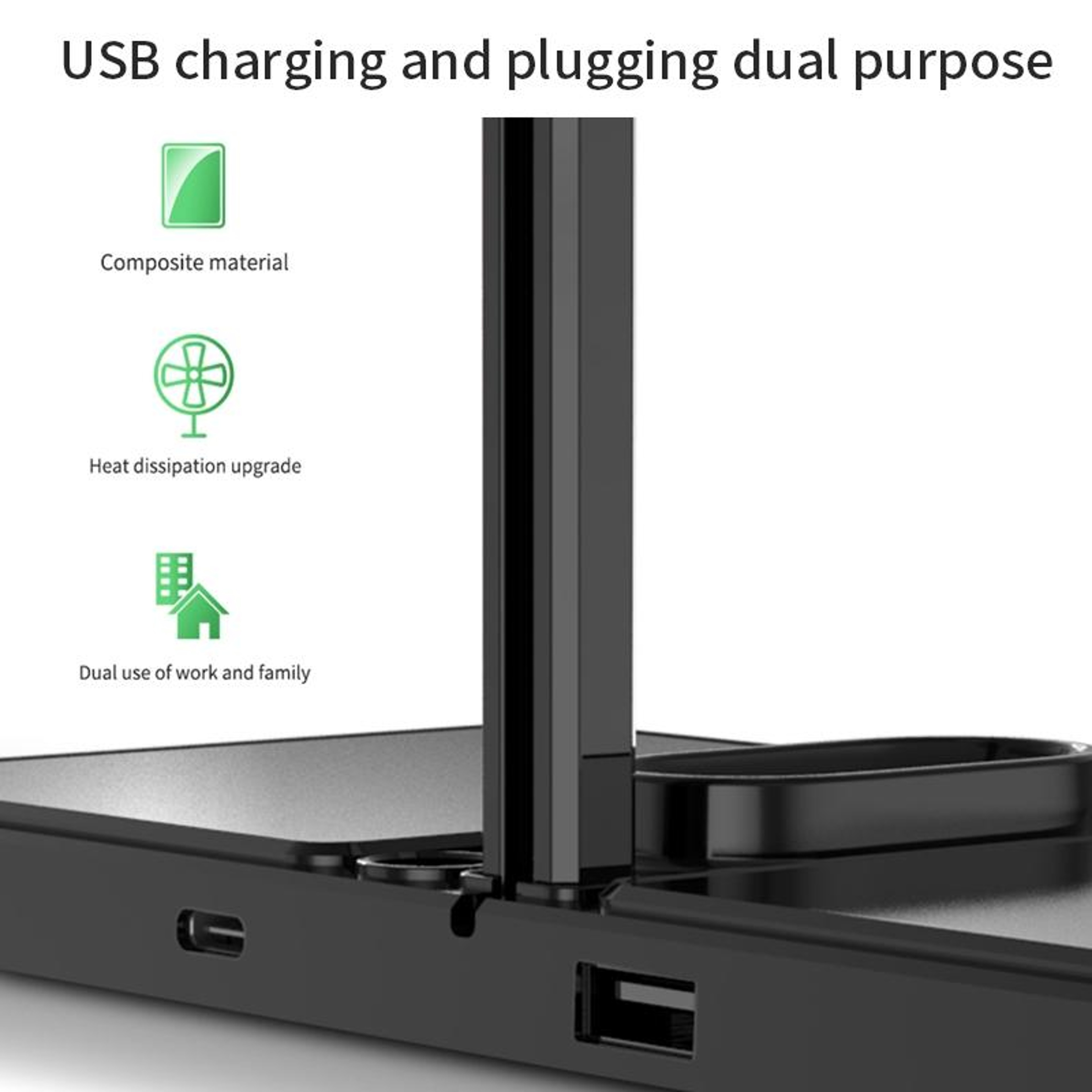 K04 4 in 1 Wireless Charging Station 10W Qi Charger for Phone iWatch AirPods White – view 6