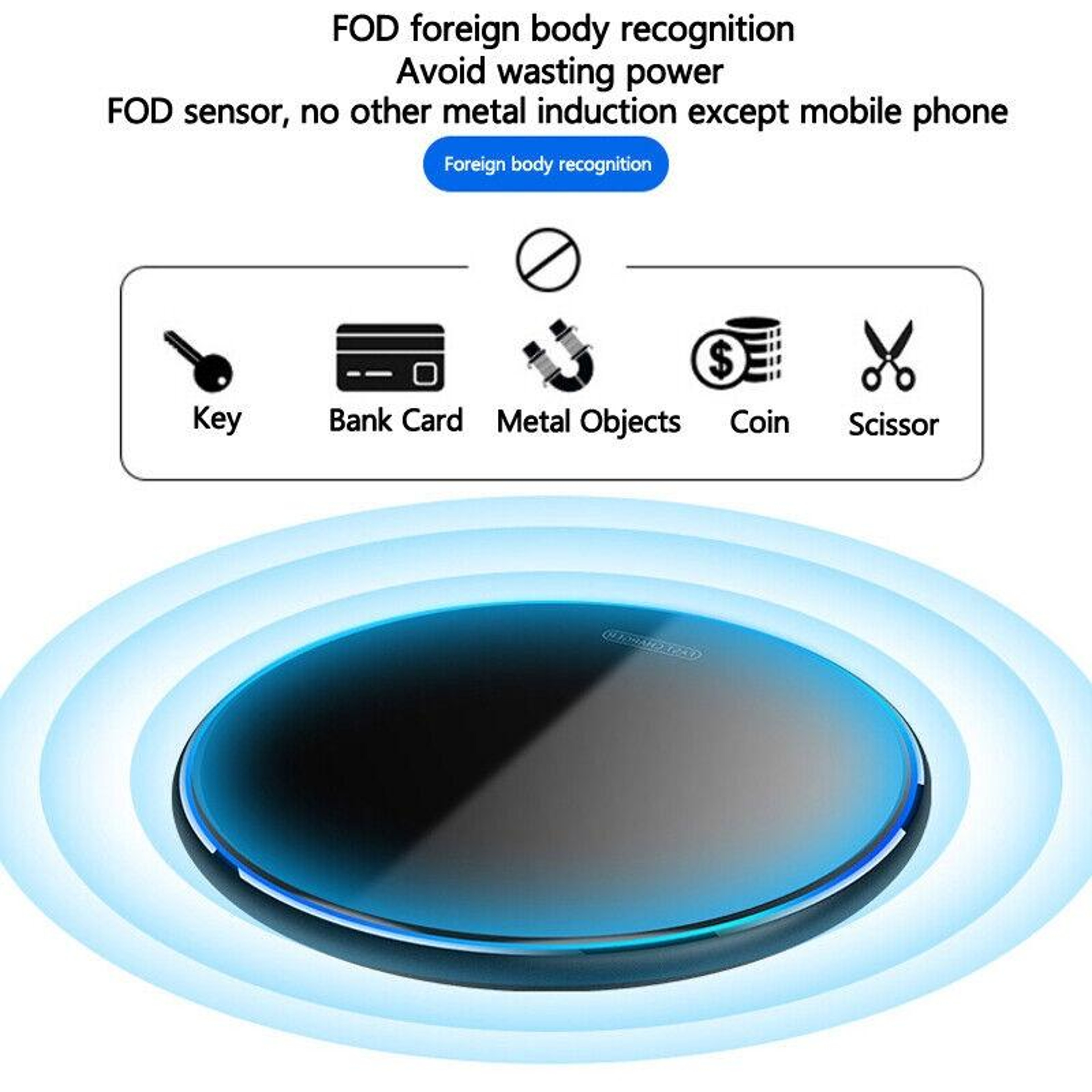 X8 15W Wireless Charger Qi Wireless Charging Pad with Acrylic Mirror Finish – view 4