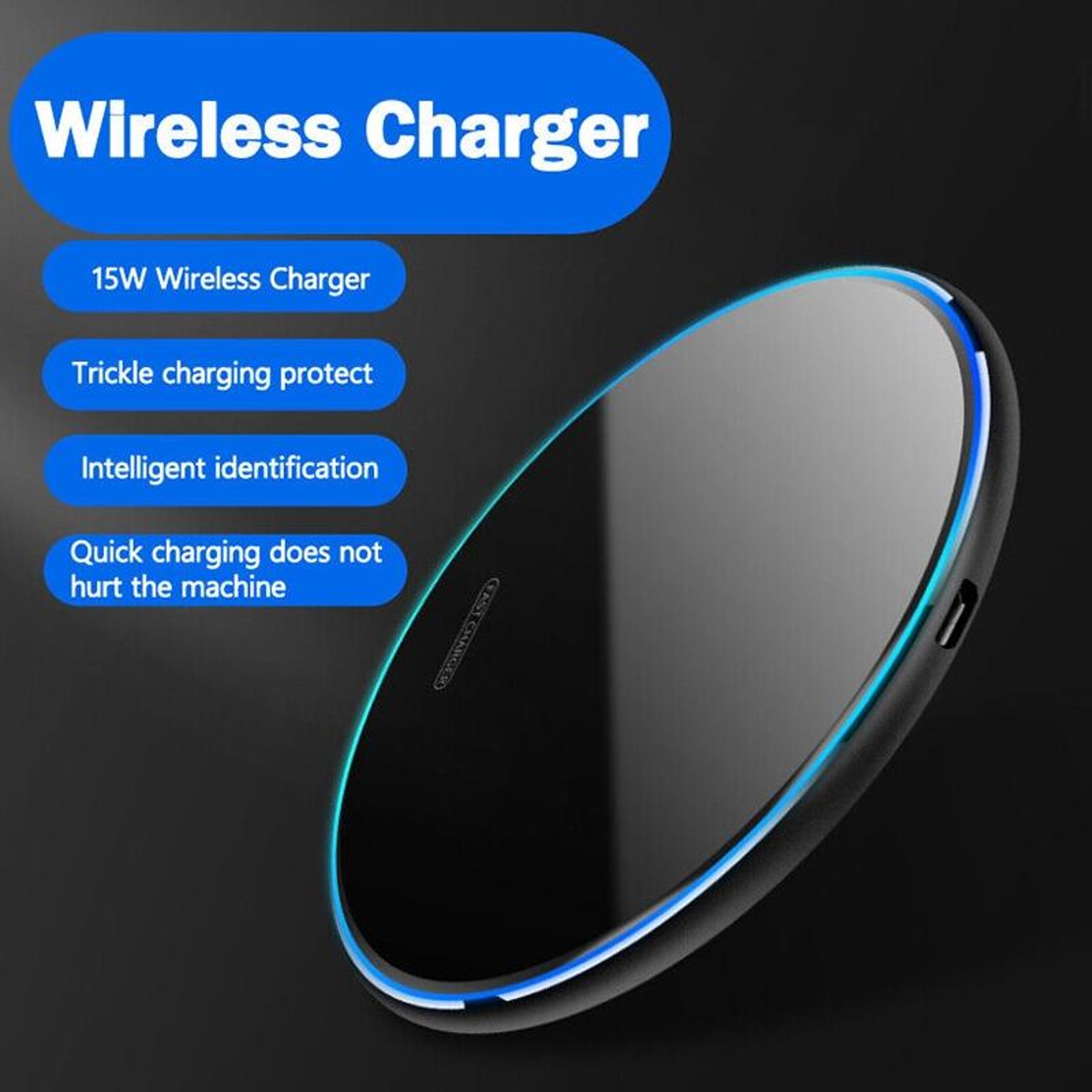 X8 15W Wireless Charger Qi Wireless Charging Pad with Acrylic Mirror Finish – view 6