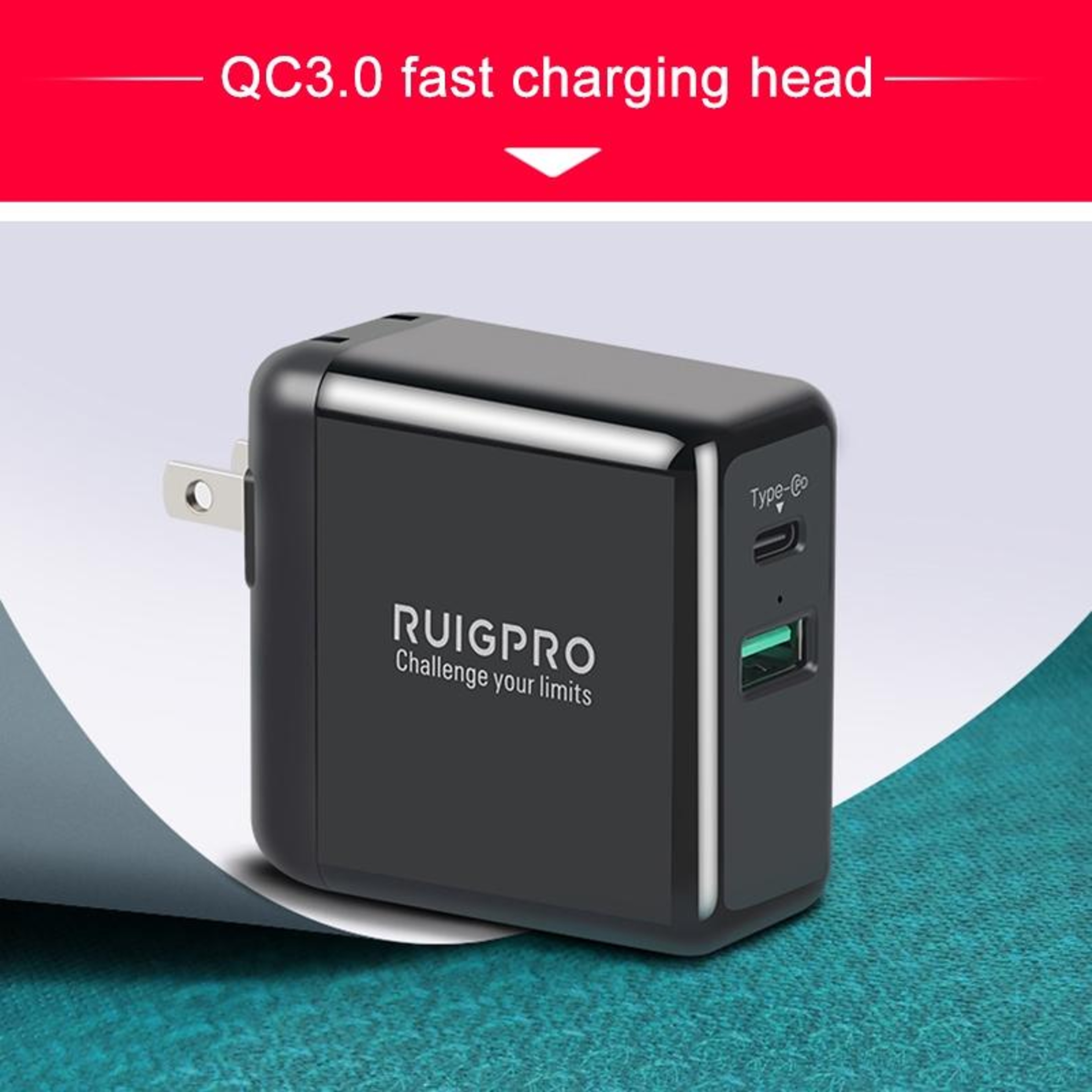 RUIGPRO DJI Osmo Action Charger PD USB C QC 30 Fast Charging Adapter US Plug 8