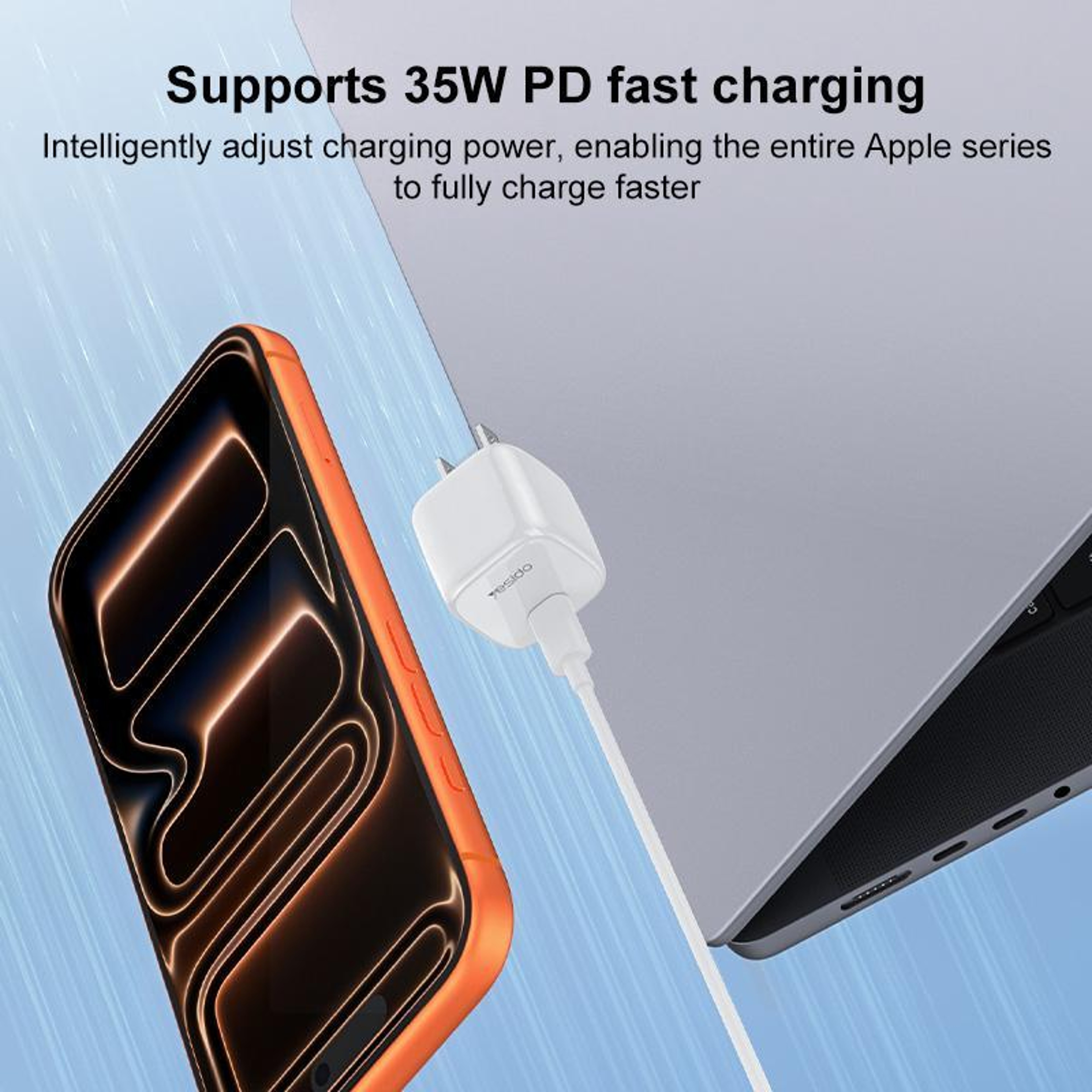 Yesido YC16U 35W USBC Charger GaN PD Wall Charger Compact Mini Fast Charging Adapter US Plug 12