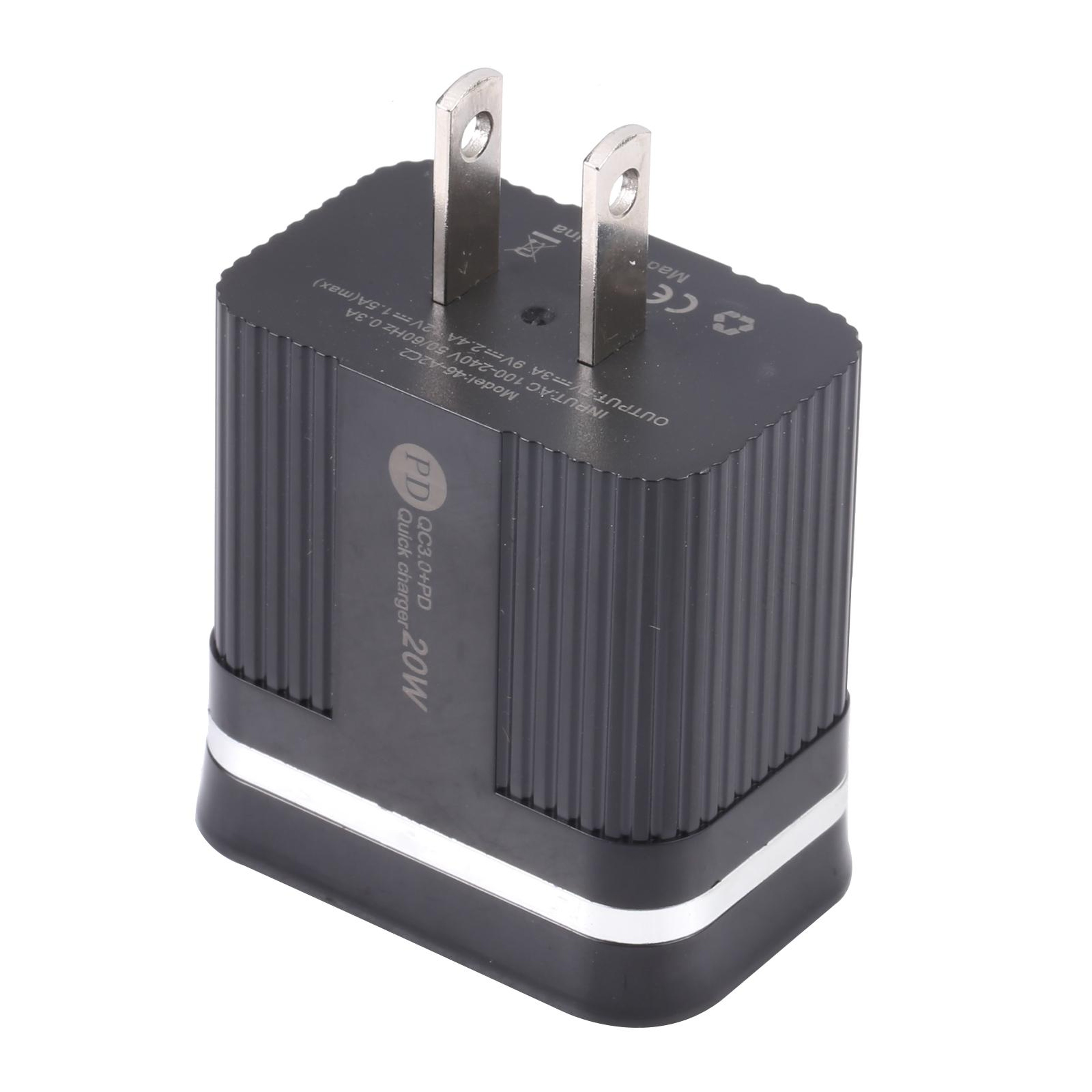 46A2C2 20W PD Charger Dual Port USB C Wall Charger With QC30 Fast Charging US Plug 3