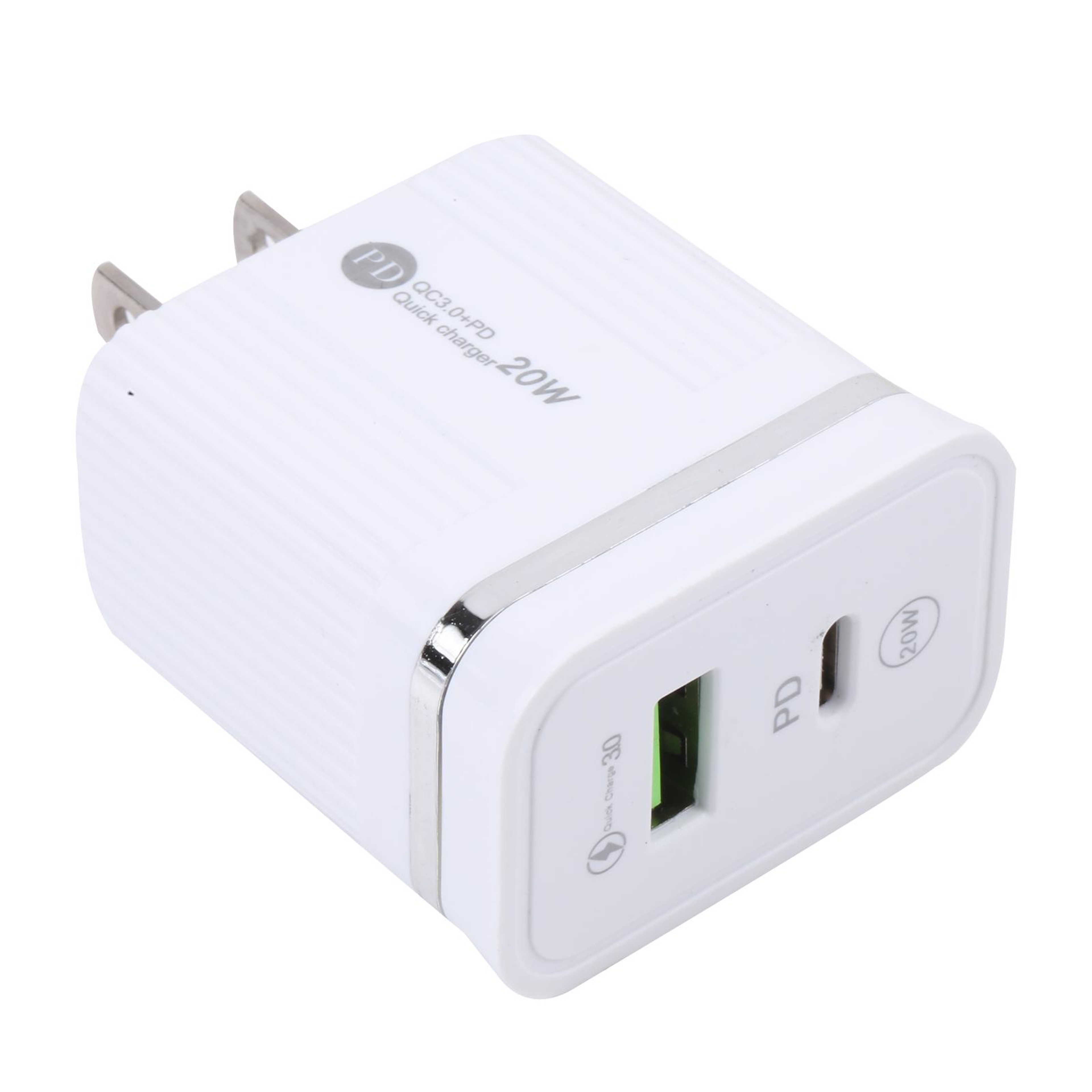 46A2C2 20W PD Charger Dual Port USB C Wall Charger With QC30 Fast Charging US Plug 7