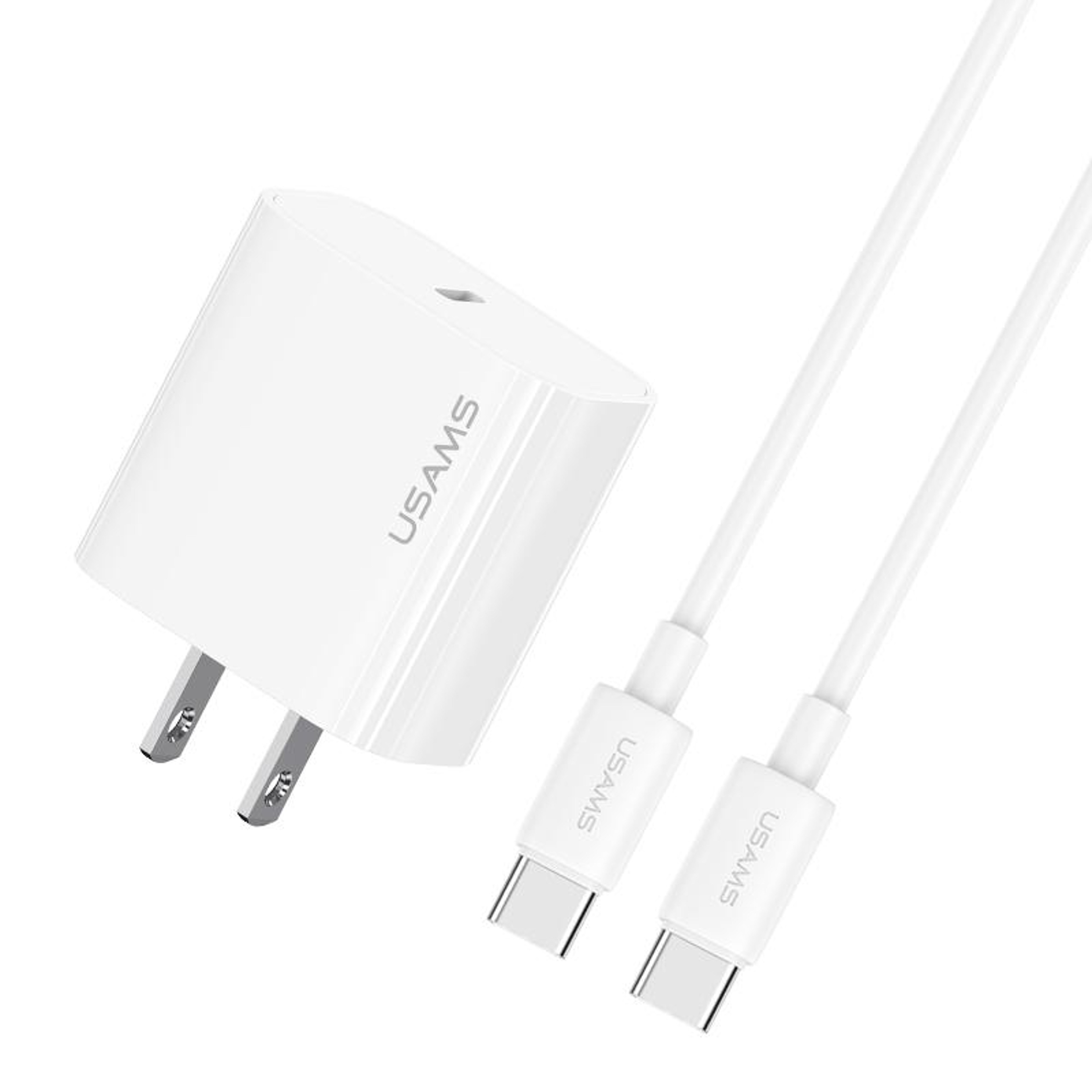 USAMS CC228 20W USB C Fast Charger Set With Type C Charging Cable US Plug 3
