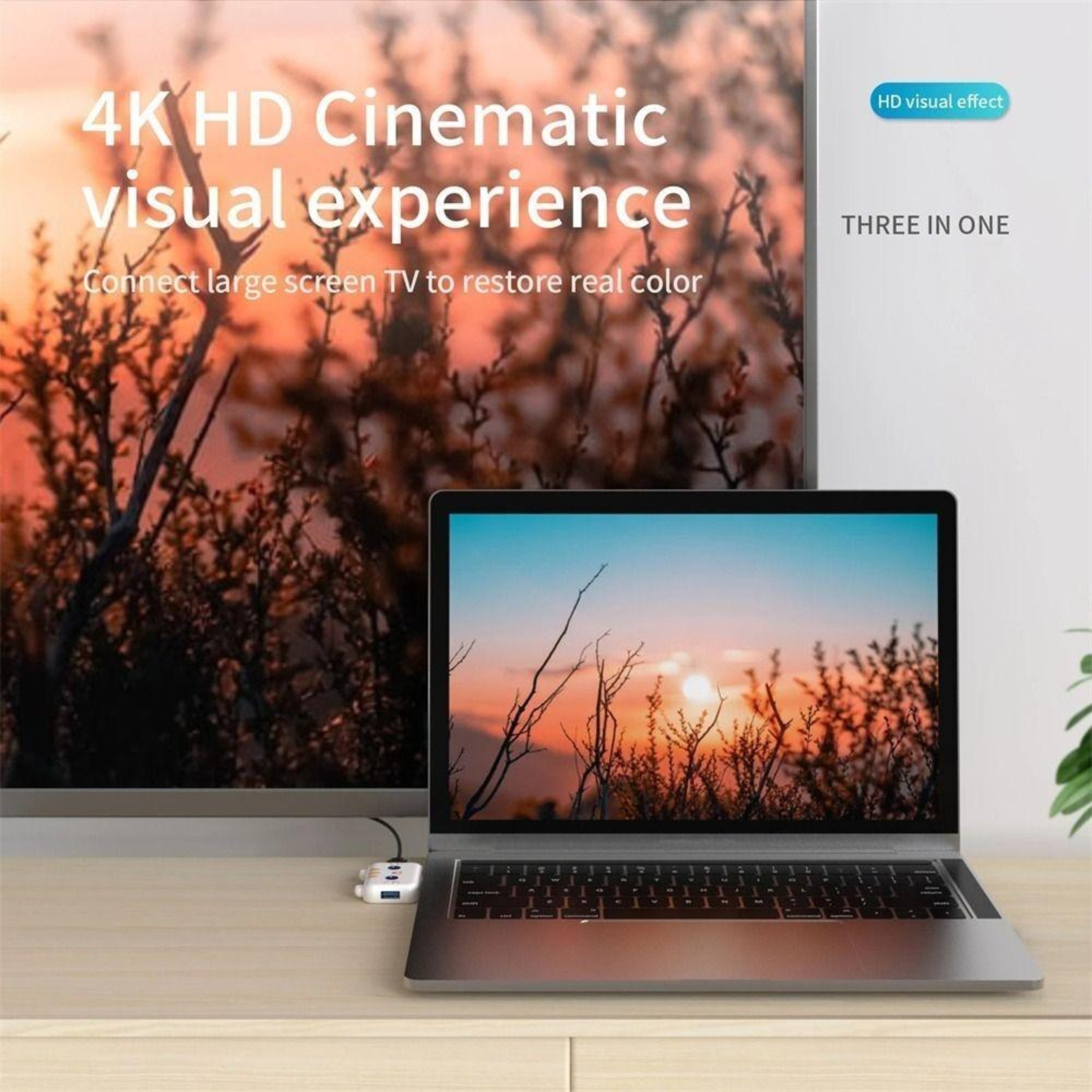 3 In 1 USB C Hub With 4K HDMI PD Charging And USB 30 Docking Station For IPad Phone Laptop 3