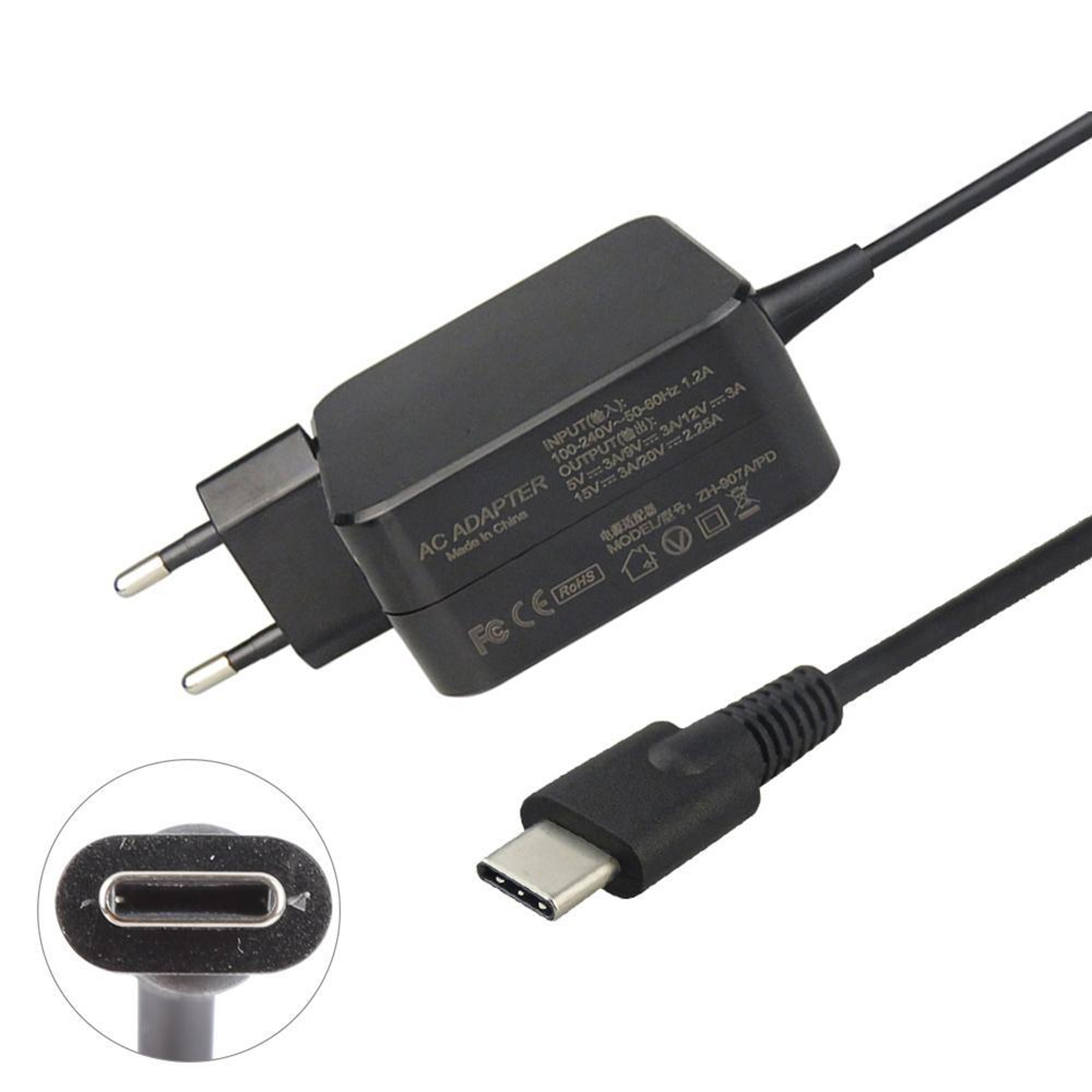 Dell HP Xiaomi 45W USB C Laptop Charger PD Fast Charging Adapter US Plug 0