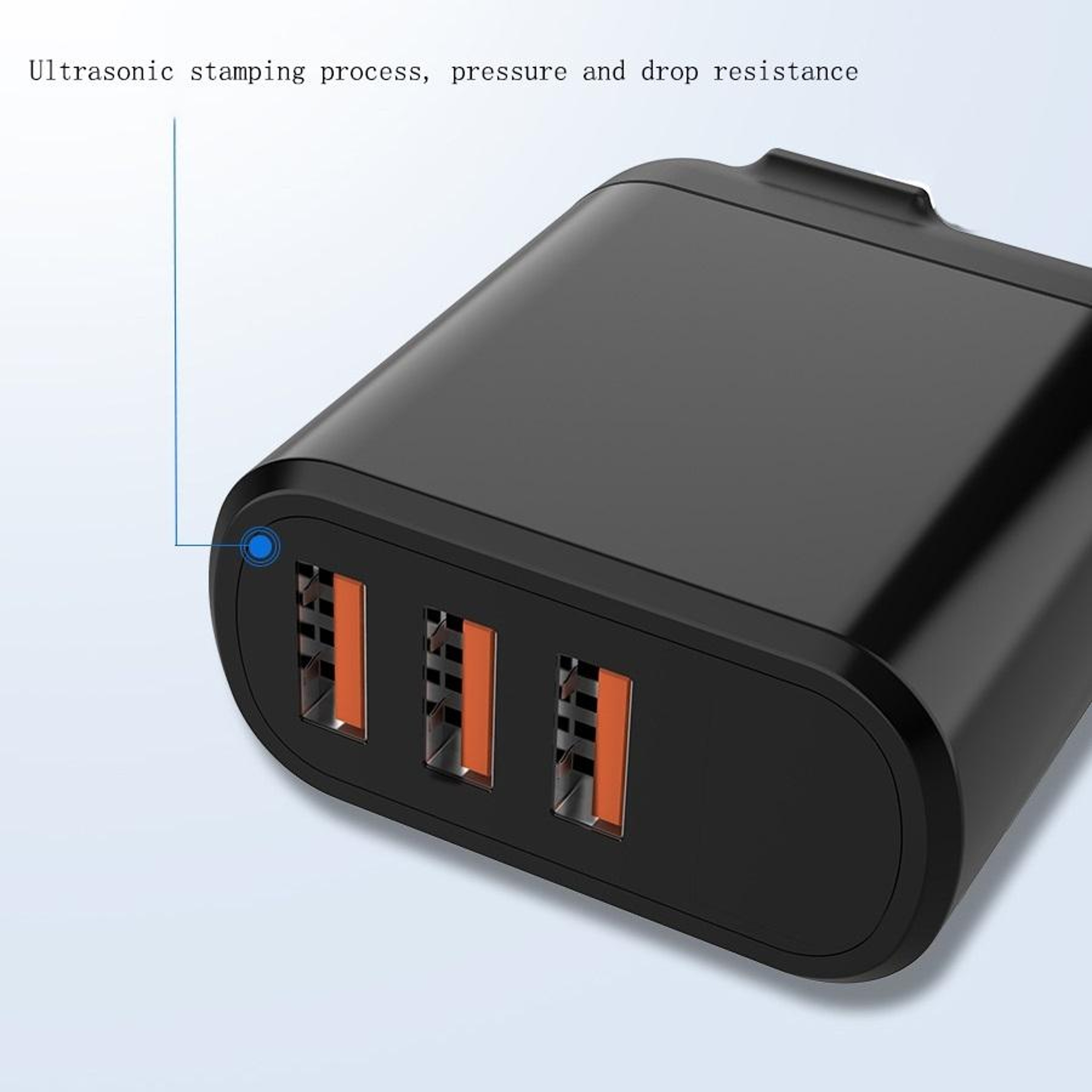 CYKE USB Travel Charger With Digital Display 3 Port USB Wall Charger Fast Charging Adapter 1
