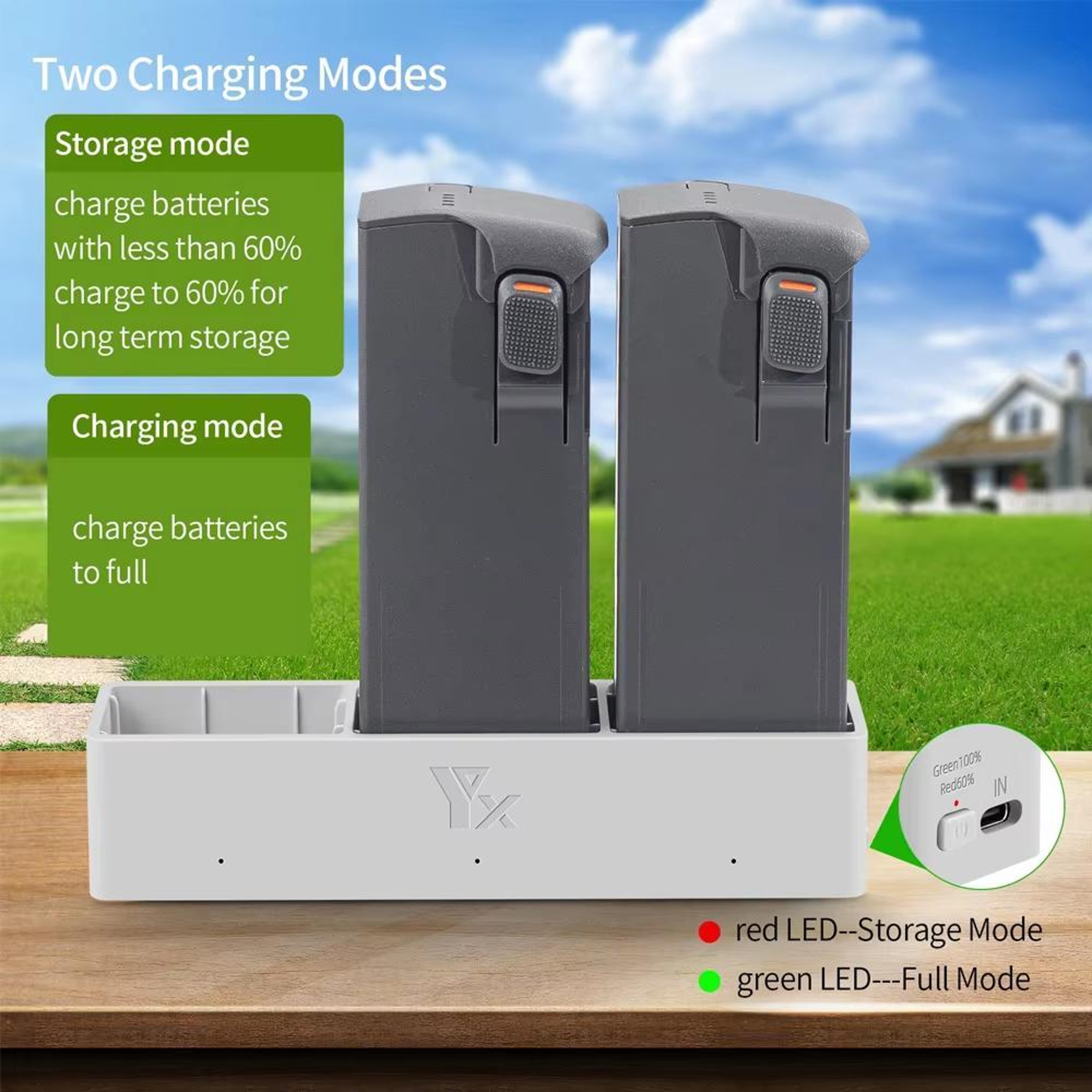 DJI Avata 2 Battery Charger PD 65W 3 Slot Charging Hub with Storage Mode – view 4