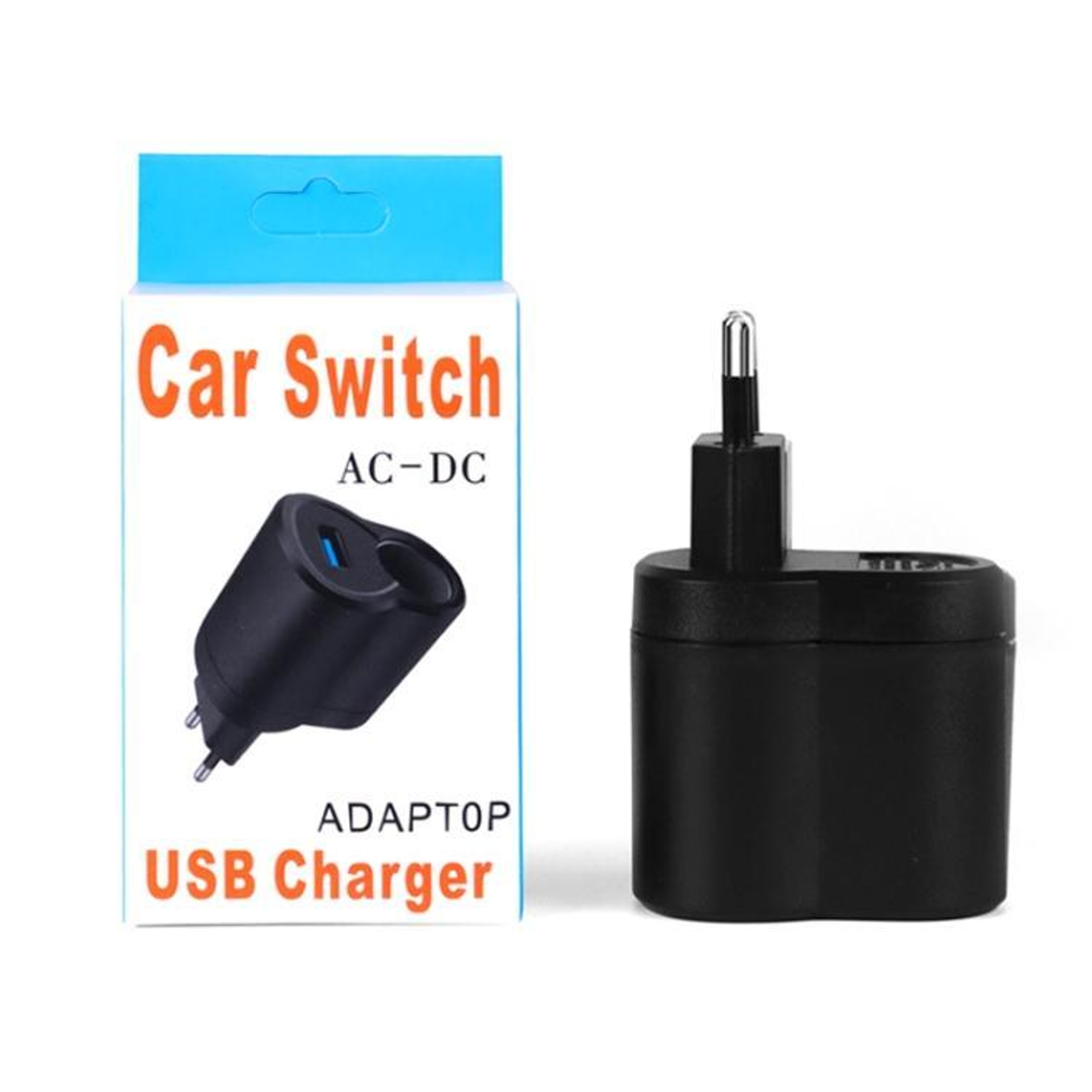 US Plug AC To DC Car Adapter 12V Cigarette Lighter Socket Converter With USB Power Output 5