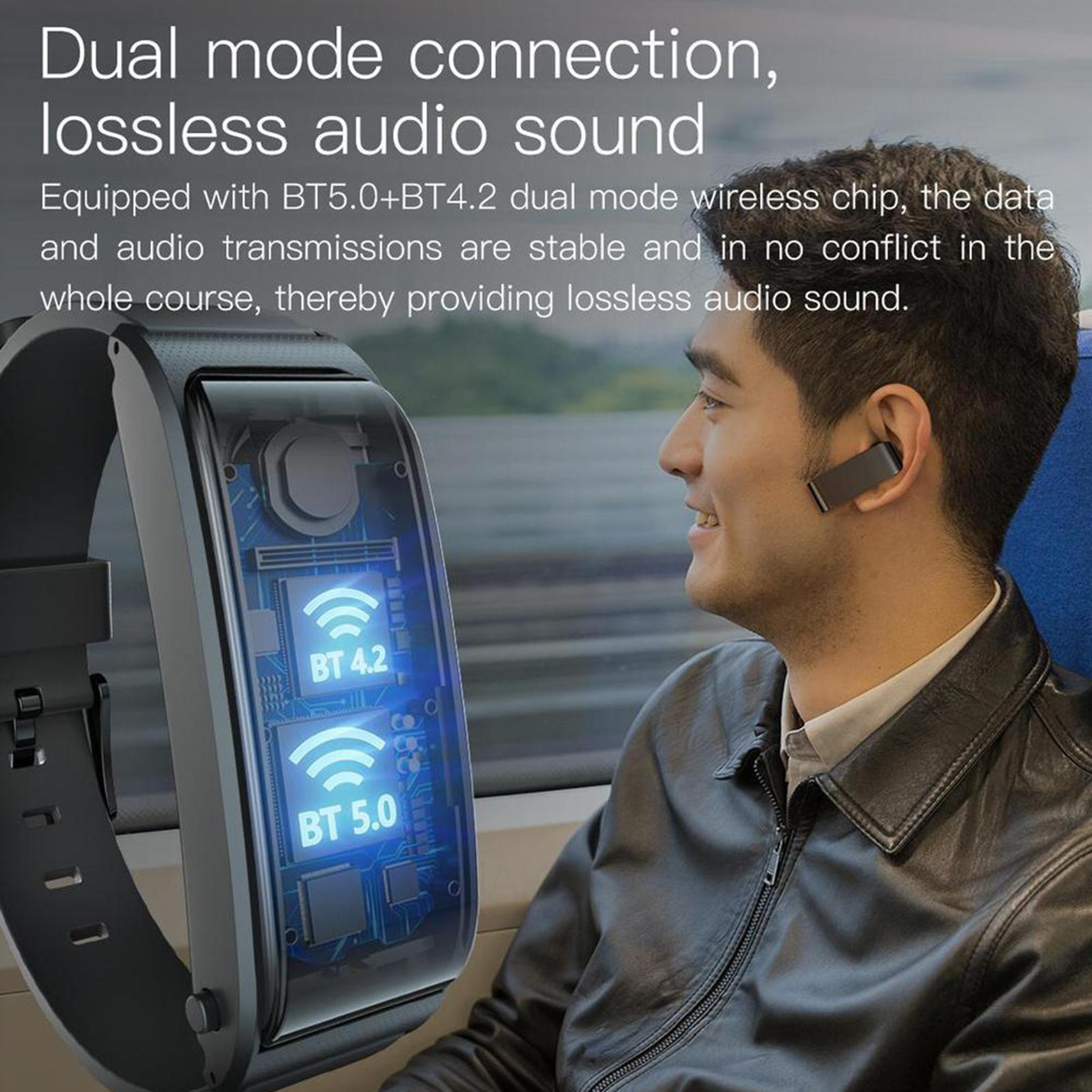 JAKCOM F2 Bluetooth Earphone Smartwatch with NFC Bluetooth Calling Health Fitness Tracker – view 4