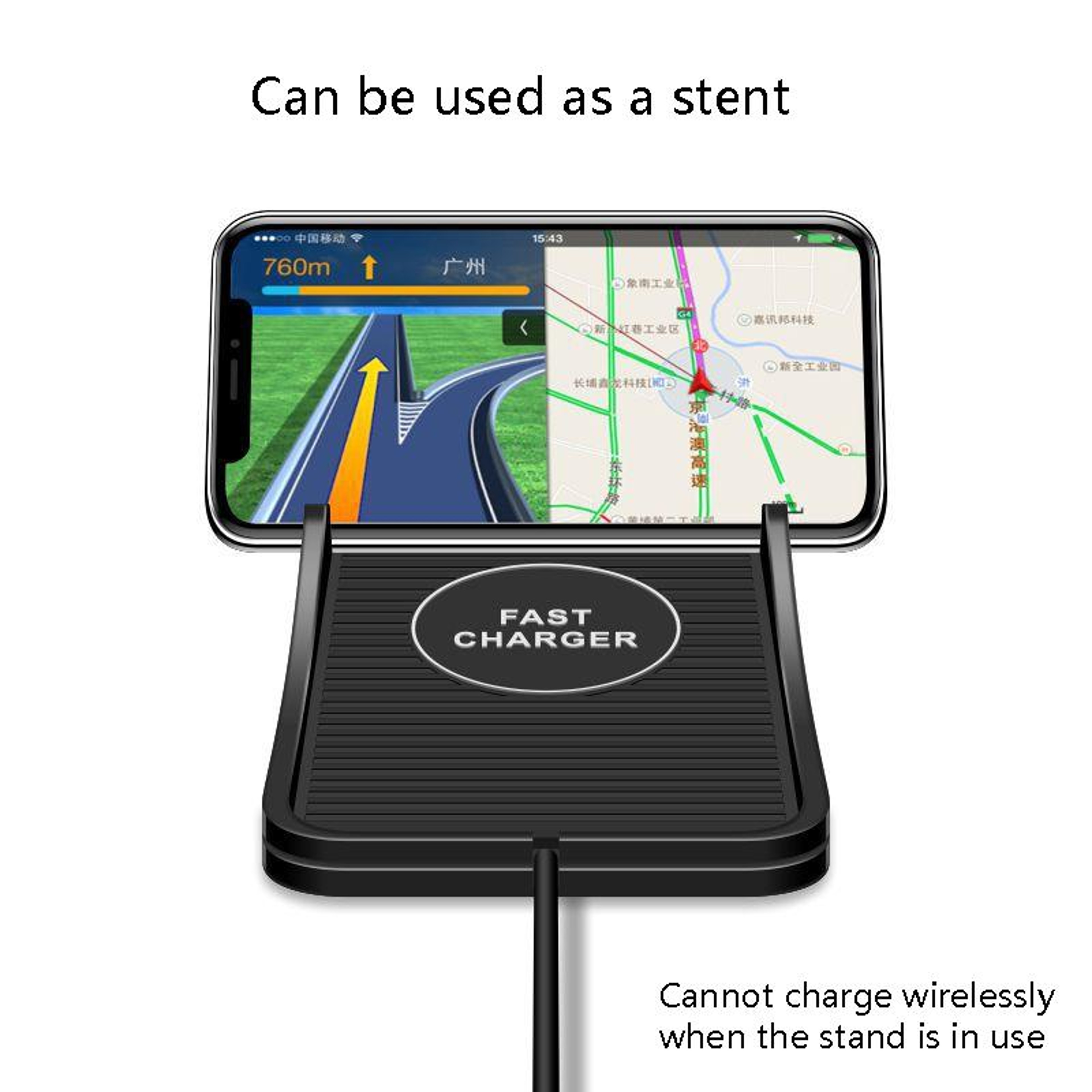 C7 Car Wireless Charger Non Slip Dashboard Phone Pad With Qi Fast Charging 5