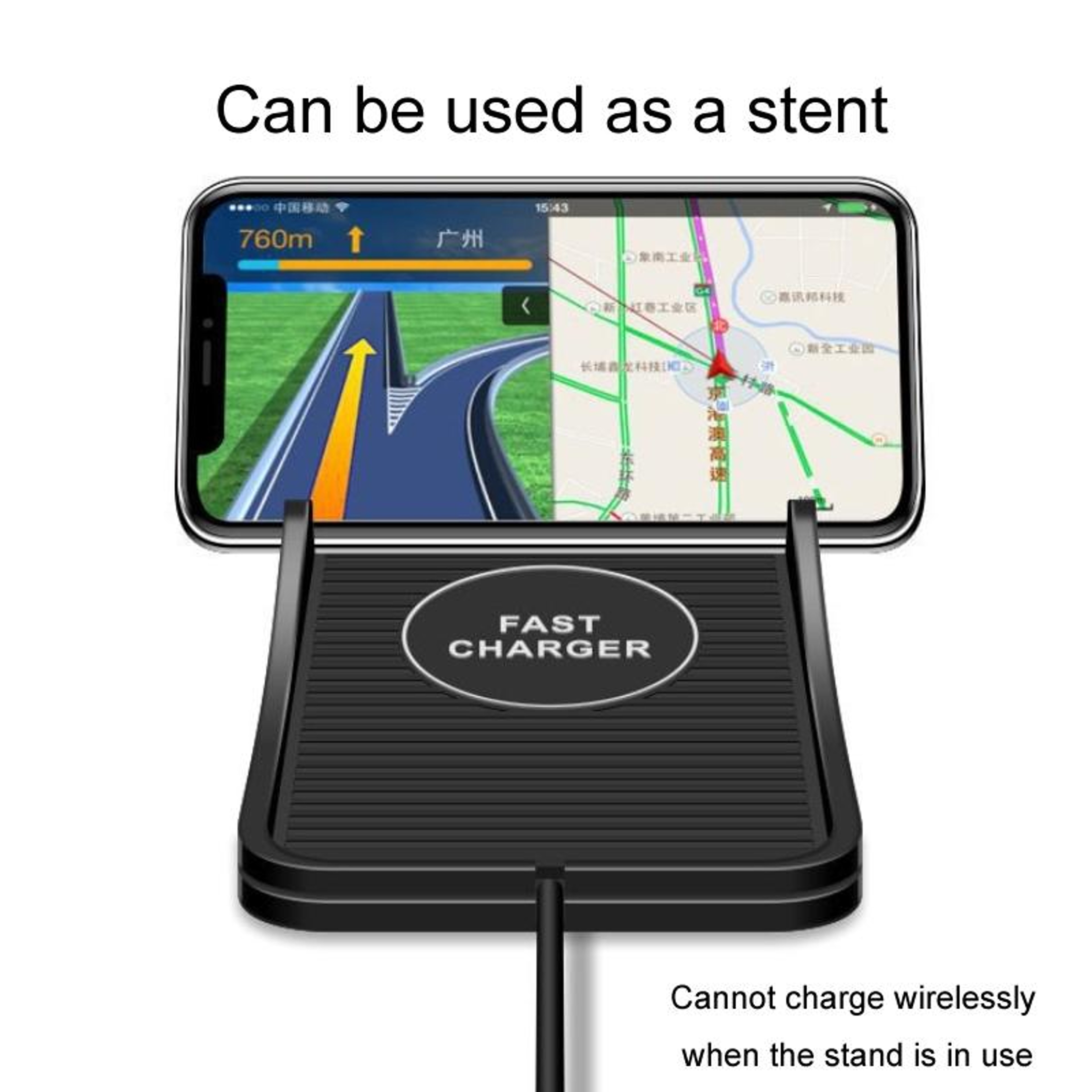 15W Car Wireless Charger Silicone Qi Charging Pad For IPhone Samsung And Android Type C 4