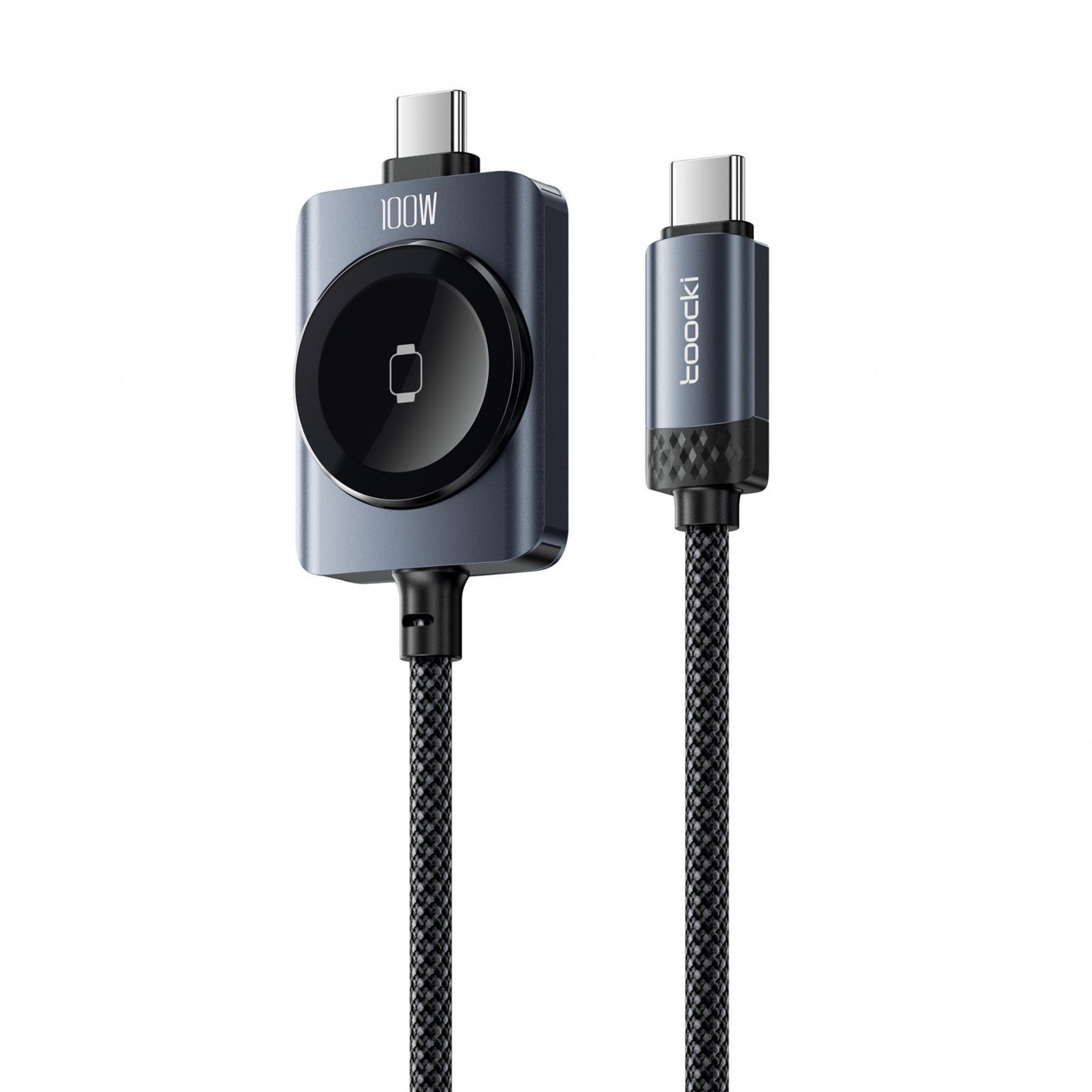 Toocki 100W USB-C Cable with Magnetic Watch Charger 2 in 1 Fast Charging Data Cable – view 1