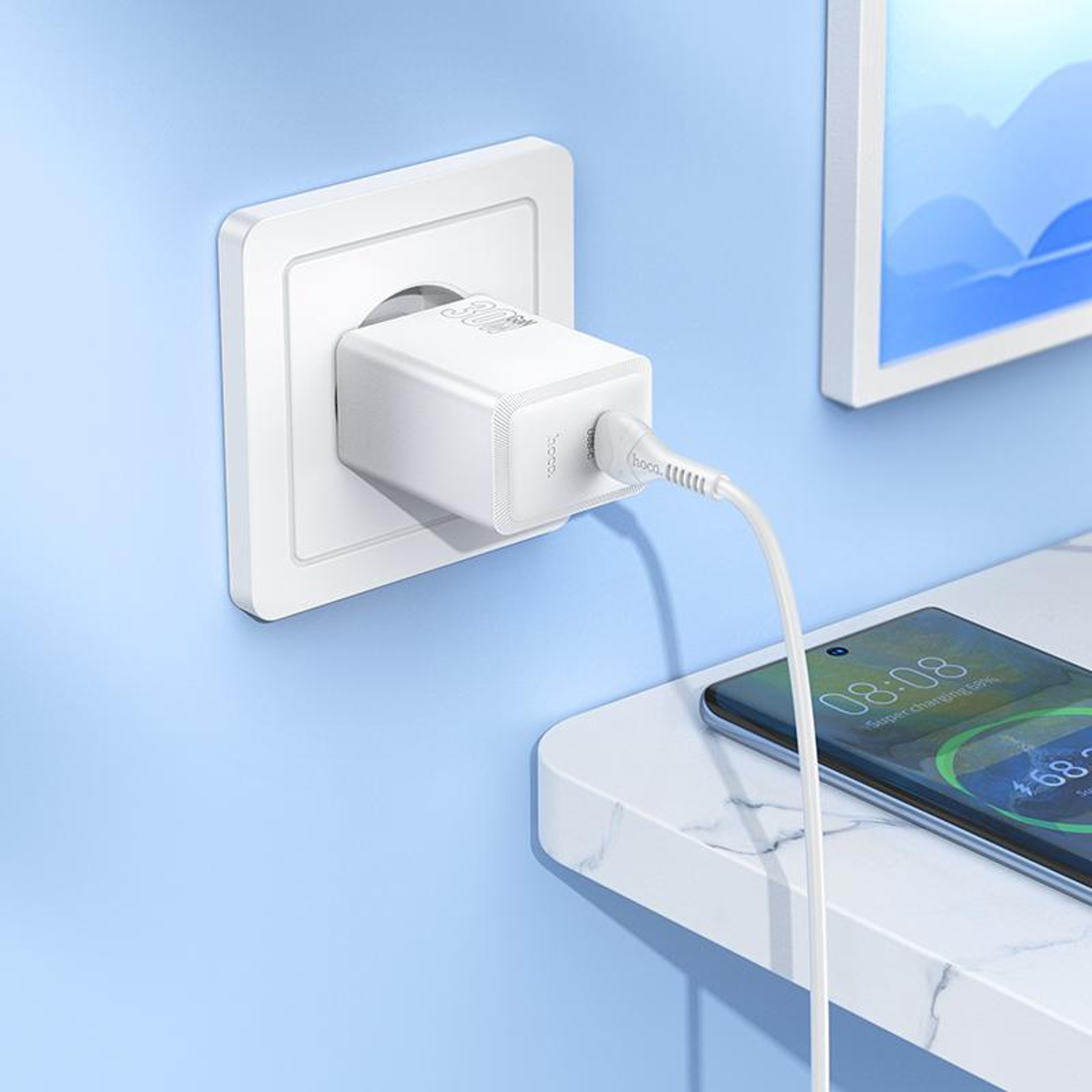 Hoco N70 30W USB C Charger PD Fast Charger Type C Wall Power Adapter 3