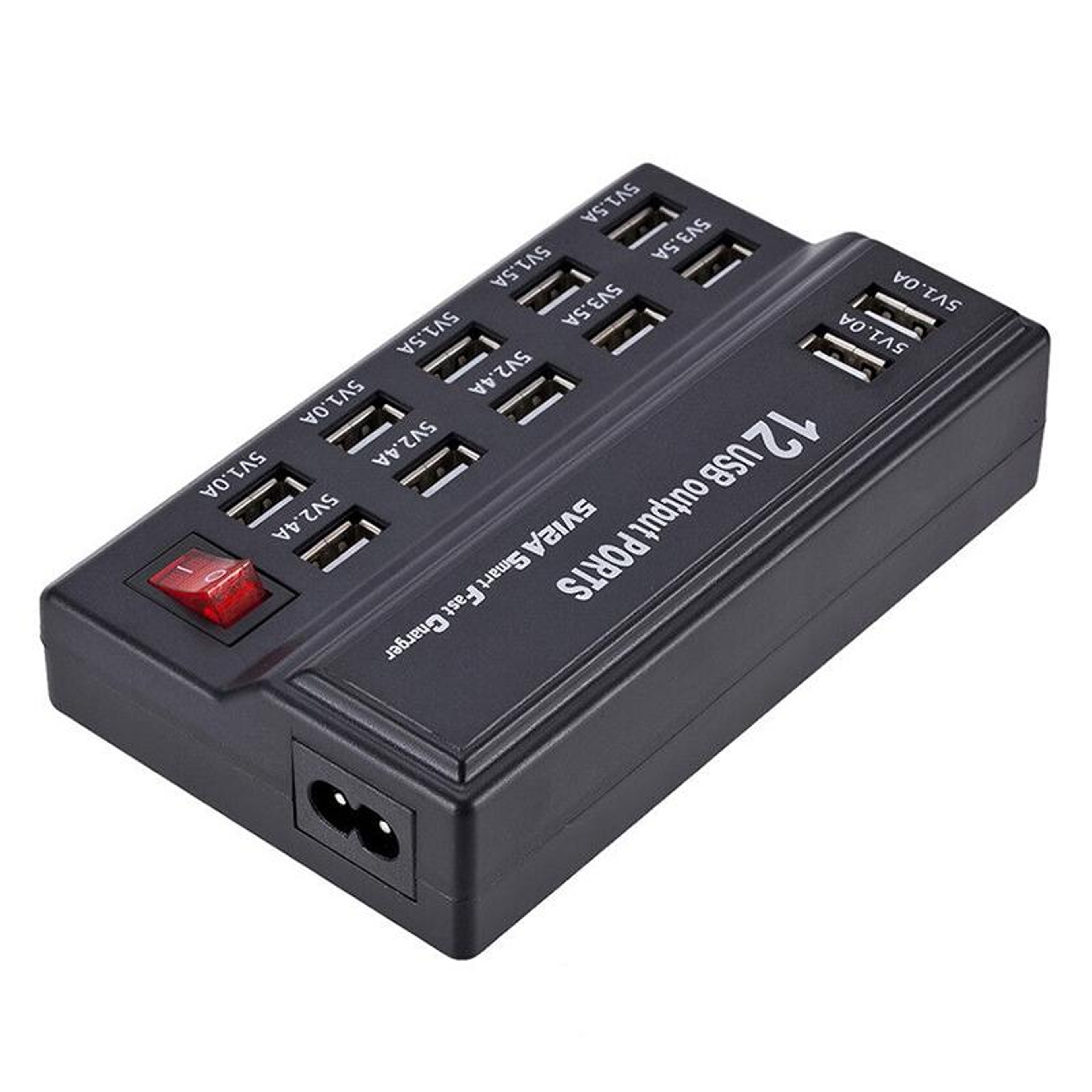 12 Port USB Charger Fast USB Charging Station Multi USB Charger For Phones Tablets And USB Devices 2
