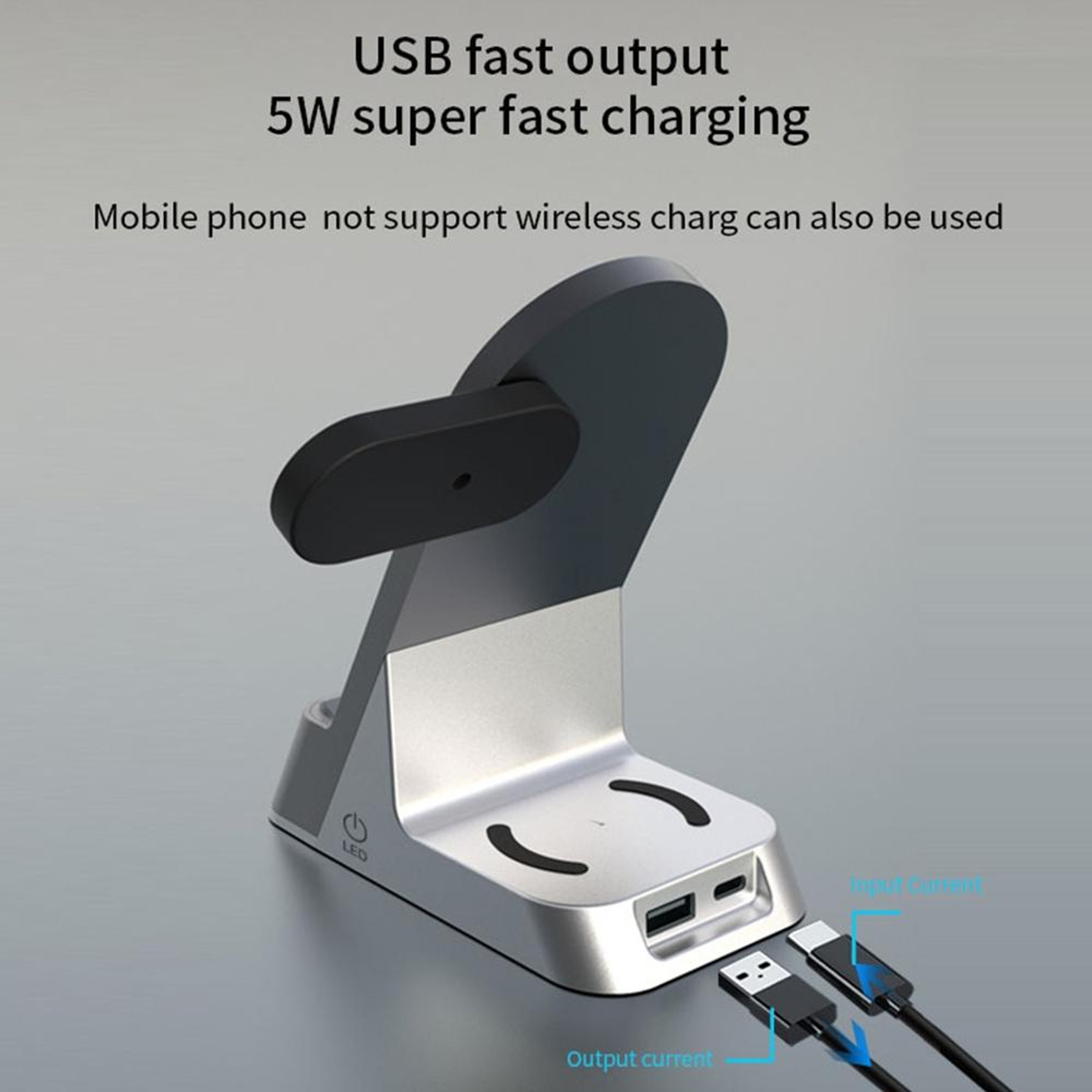 H35 6 In 1 MagSafe Wireless Charger 15W Magnetic Wireless Charging Station With Clock And Alarm 10