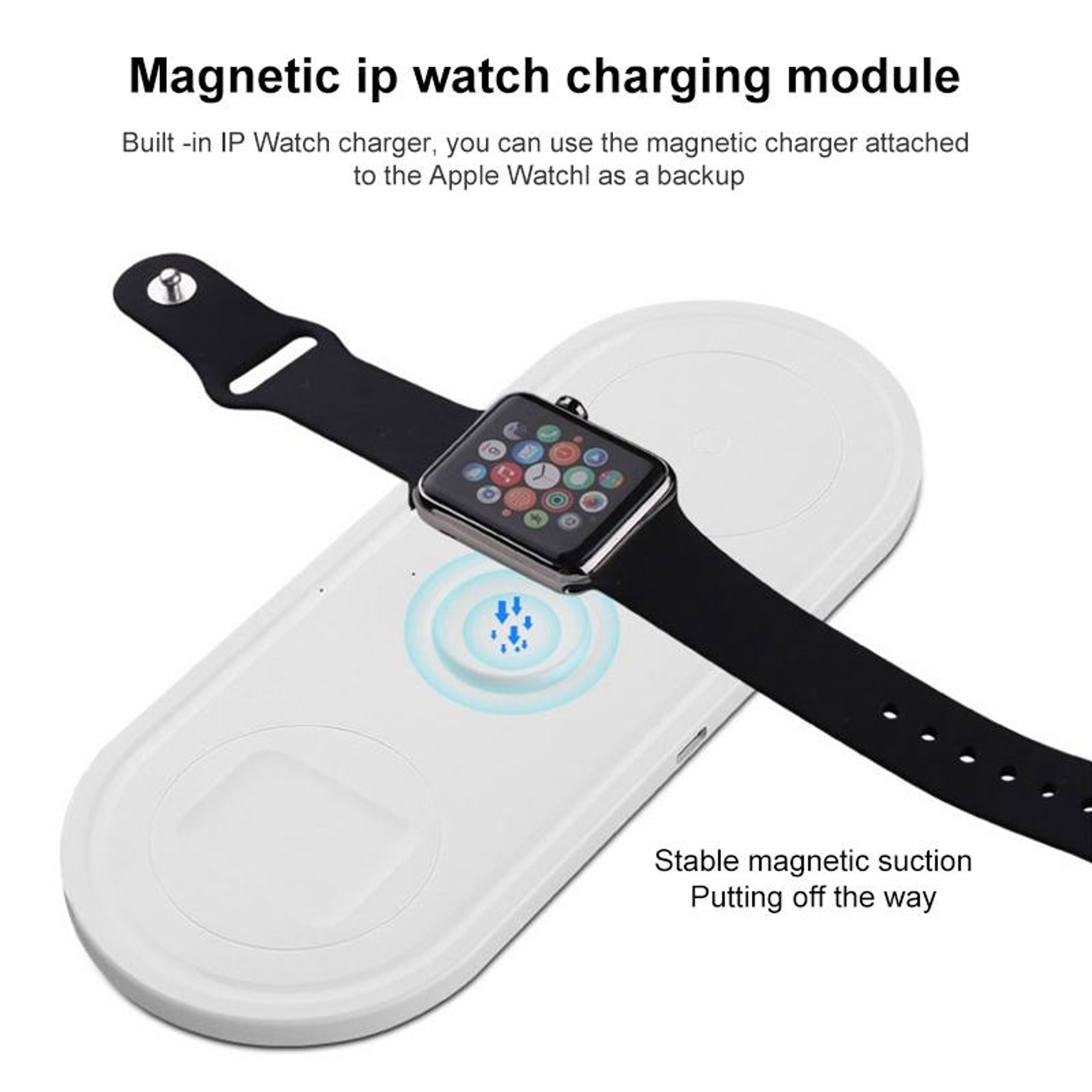 KT-W50A8 3 in 1 Wireless Charging Station Fast Charging Stand for iPhone Apple Watch and AirPods – view 4