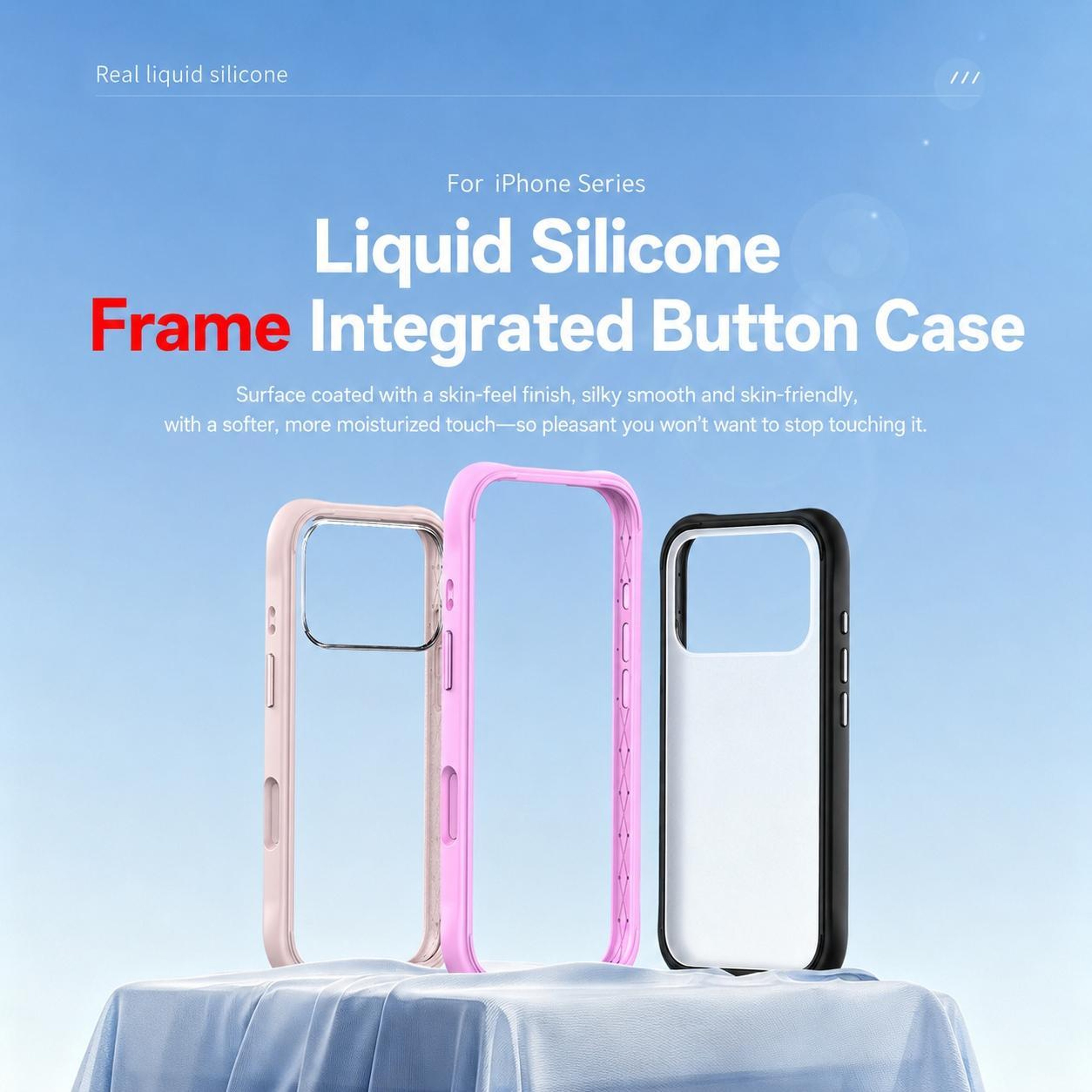 IPhone 17 Pro And Pro Max Silicone Bumper Case Shockproof Protective Phone Frame 2