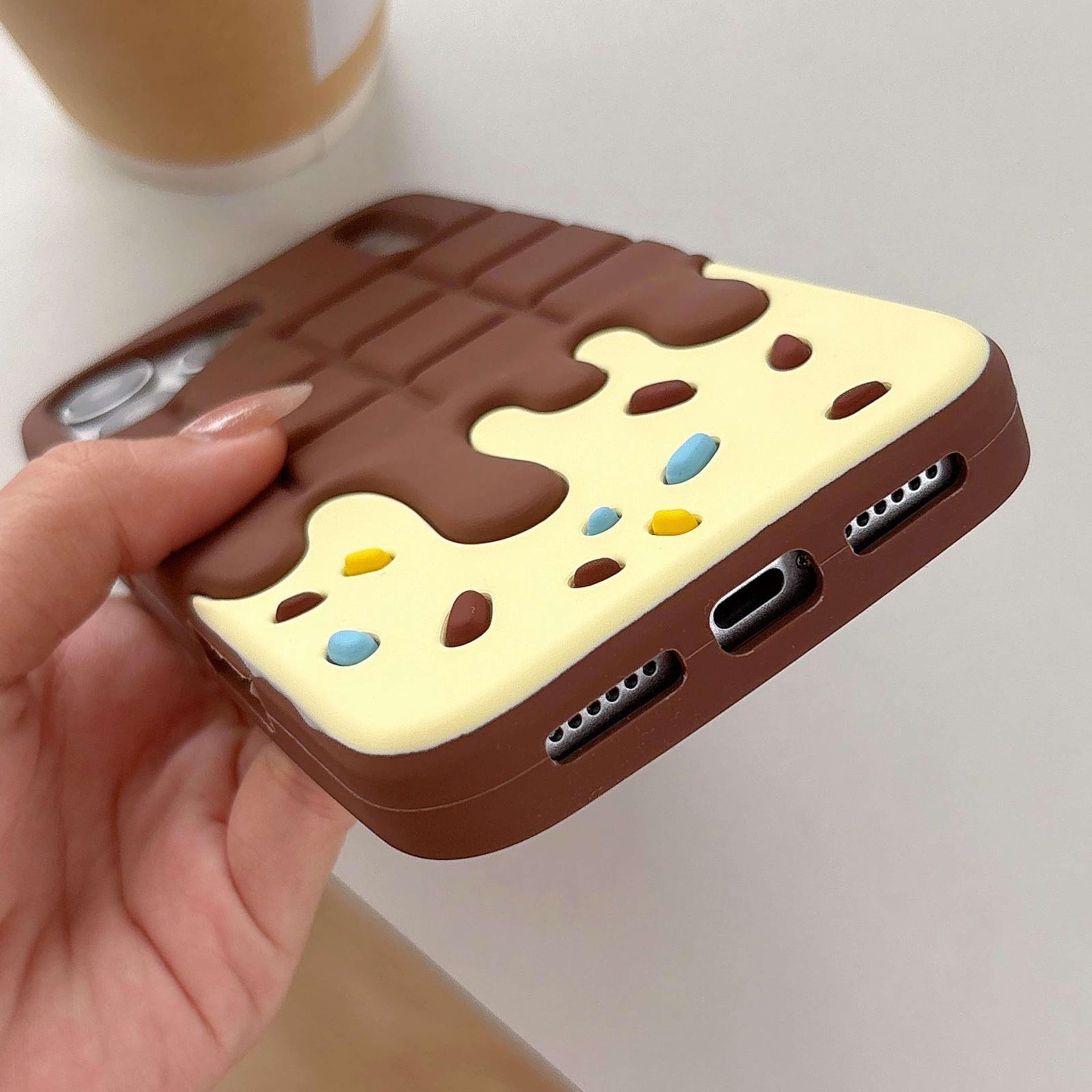 Chocolate Candy IPhone 15 Pro Case Soft Silicone Protective Cover For IPhone 15 Pro Max 5