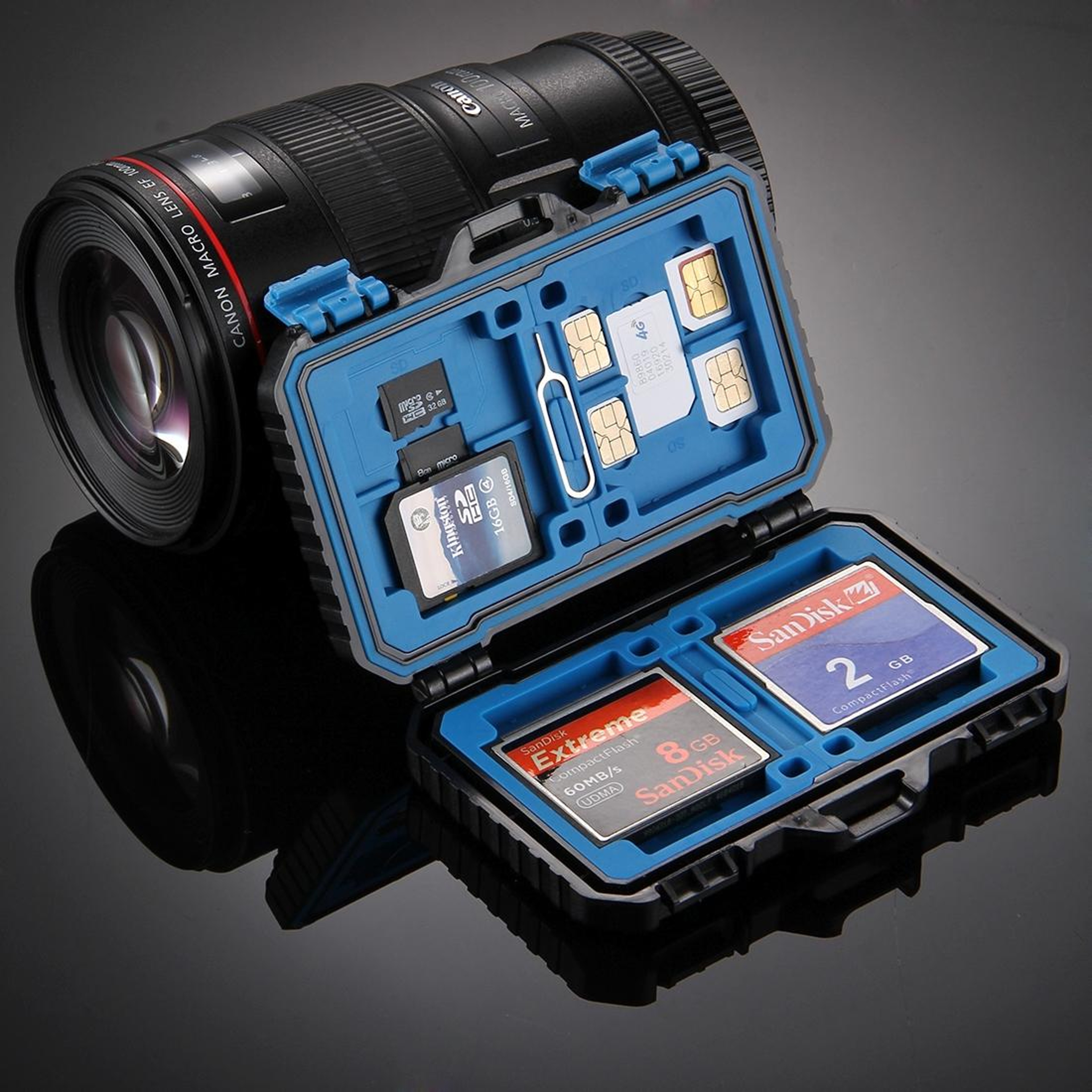 PULUZ Waterproof Memory Card Case 27 Slot SD Card Holder And SIM Card Organizer 6
