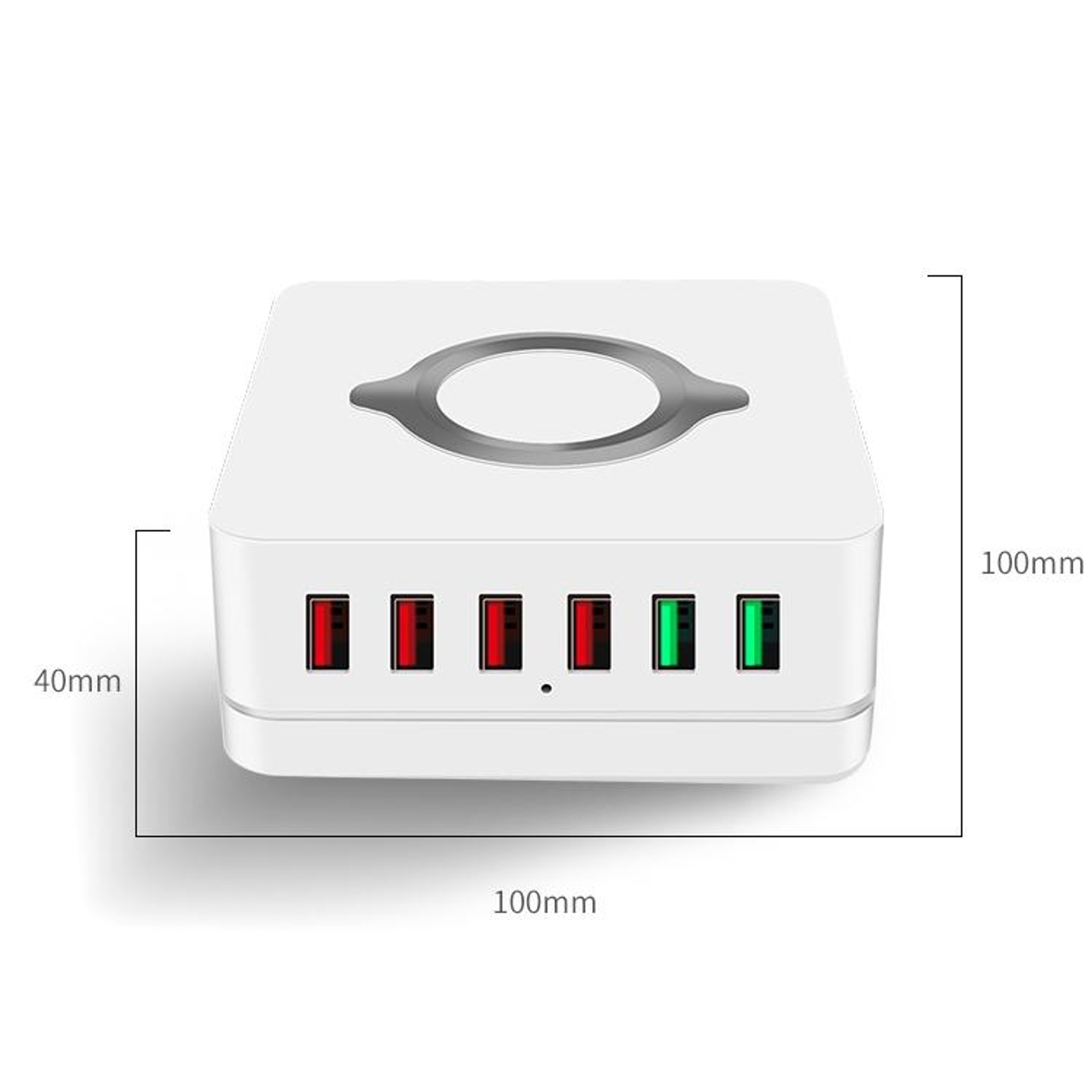 7 In 1 Wireless Charging Station with 6 USB Ports Qi Multi Device Charger MagSafe Compatible – view 2