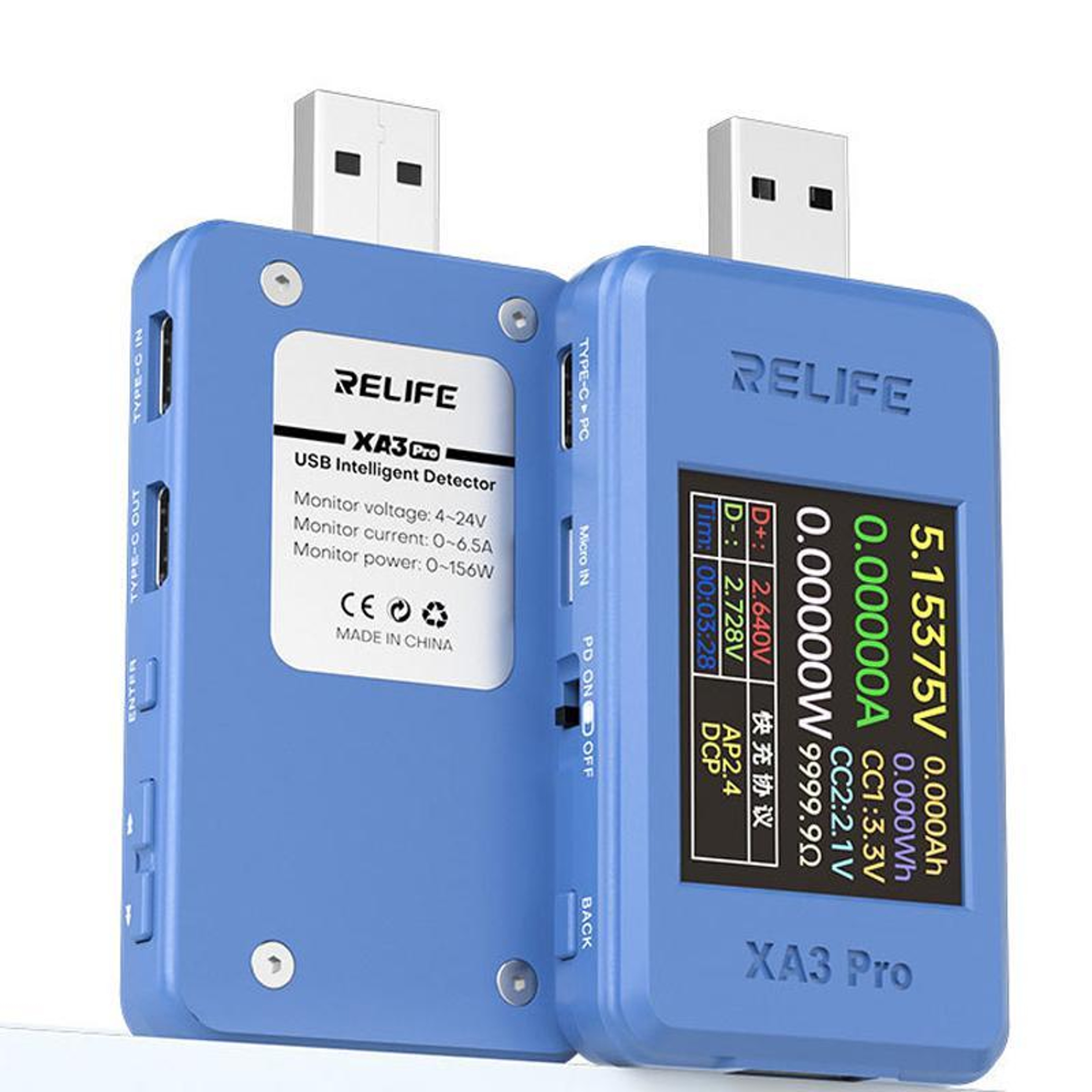 RELIFE XA3 Pro USB Power Tester Type C Power Meter Fast Charging Protocol Detector 1