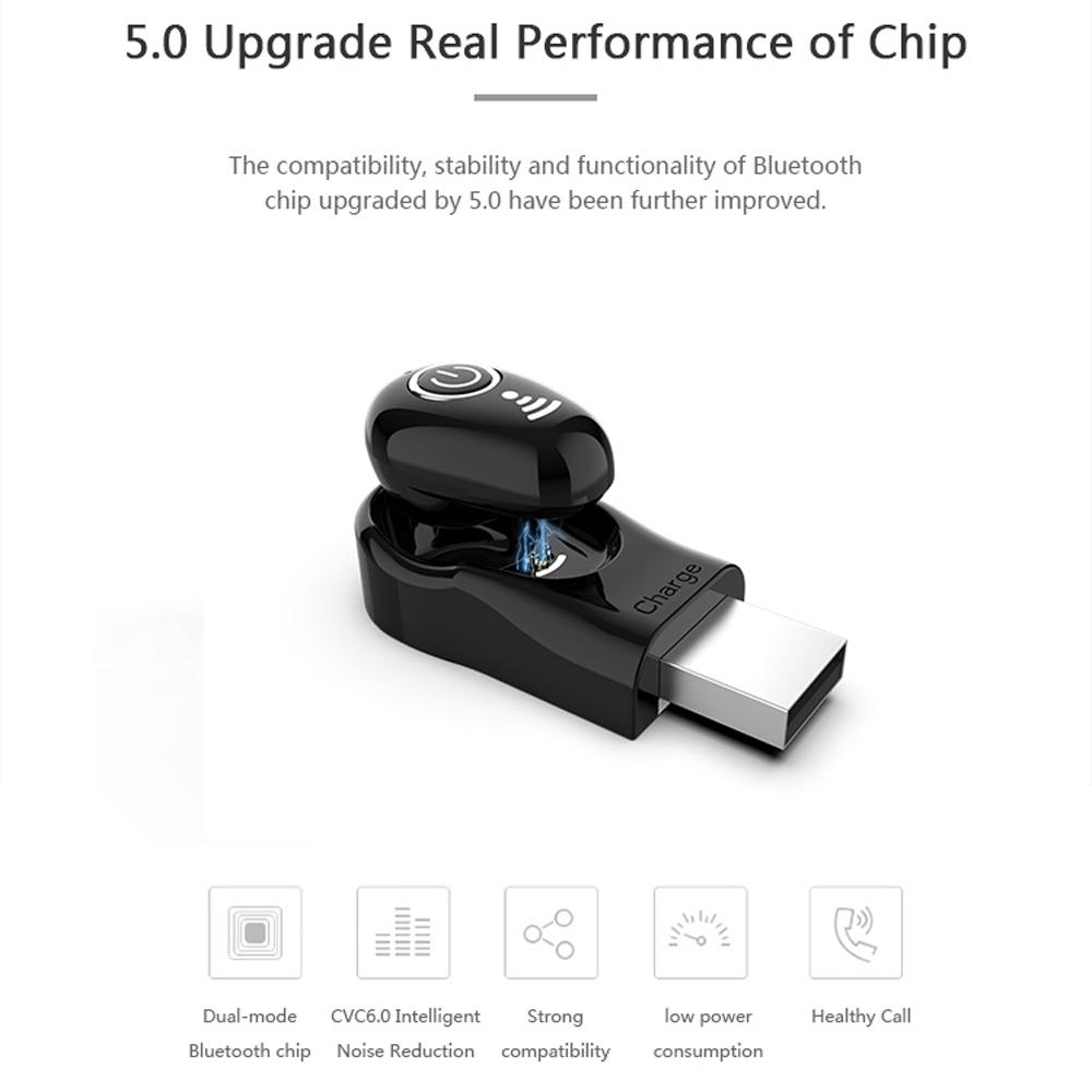 S650 Invisible Bluetooth Earphone Mini Bluetooth Earbud Wireless Earphone with Mic – view 5