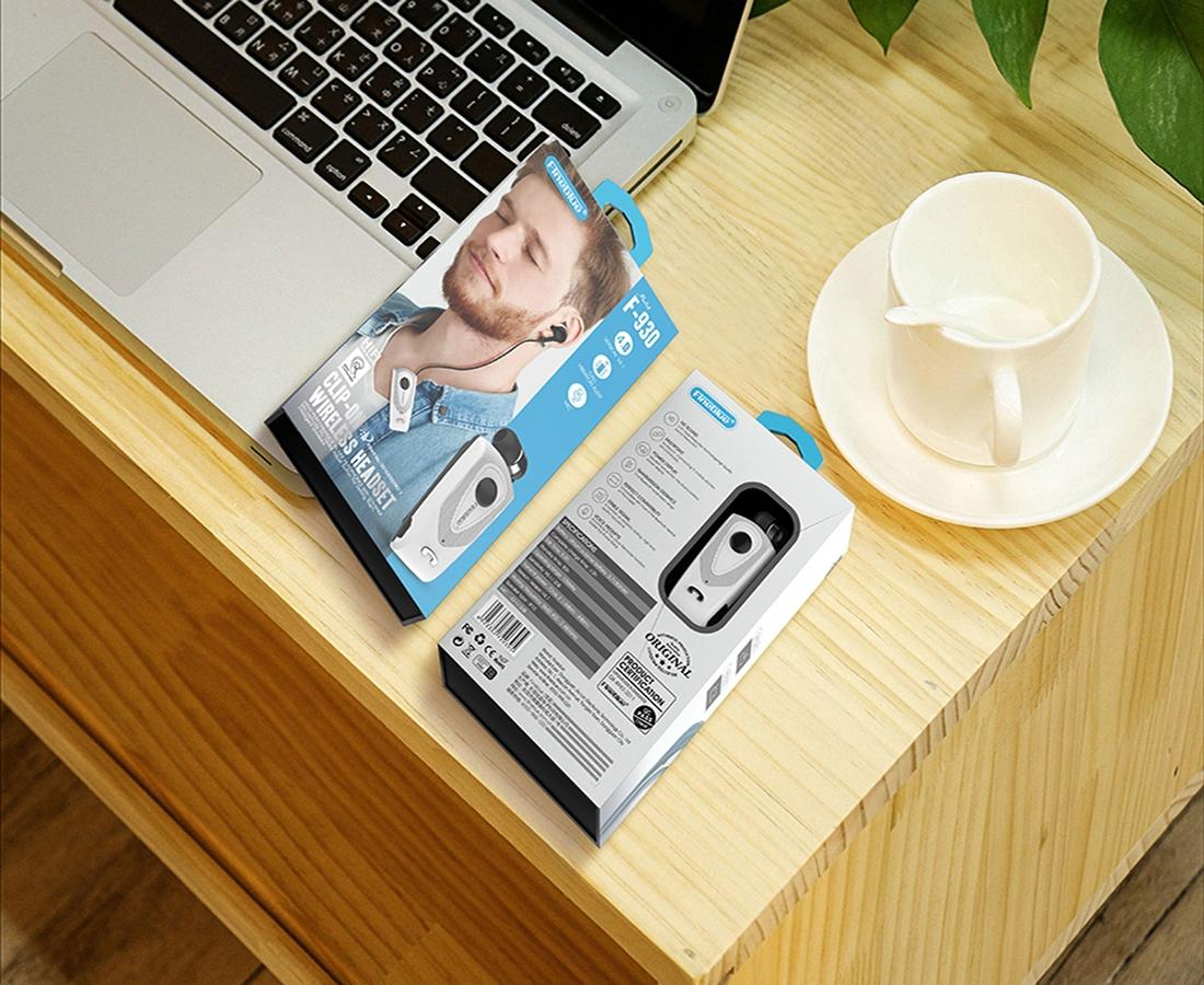 Fineblue F930 Bluetooth Headset Retractable Wireless Earbud With Noise Cancelling Mic 6