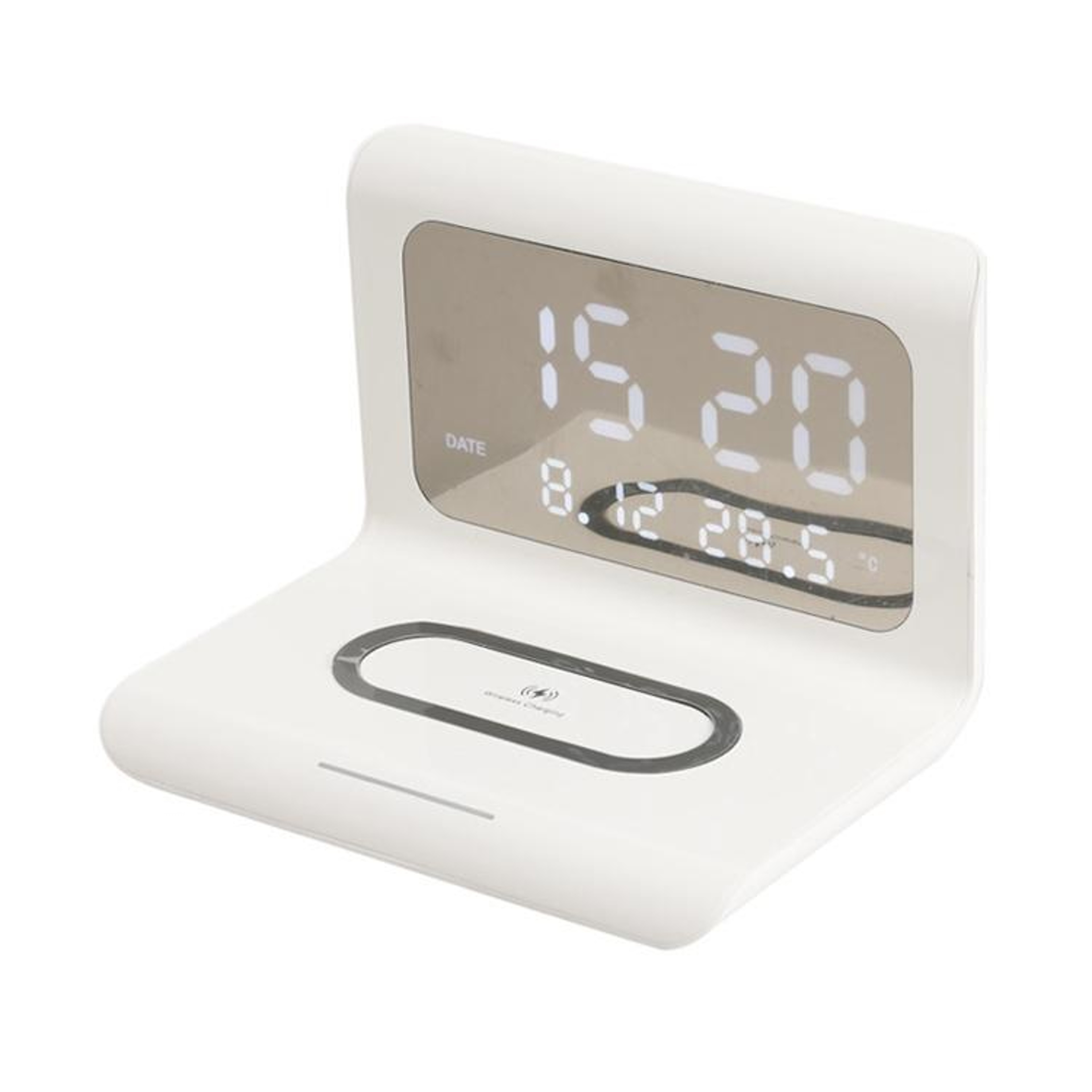 RT1 Qi Wireless Charger 10W Wireless Charging Station with Alarm Clock Calendar and Temperature Display – view 2