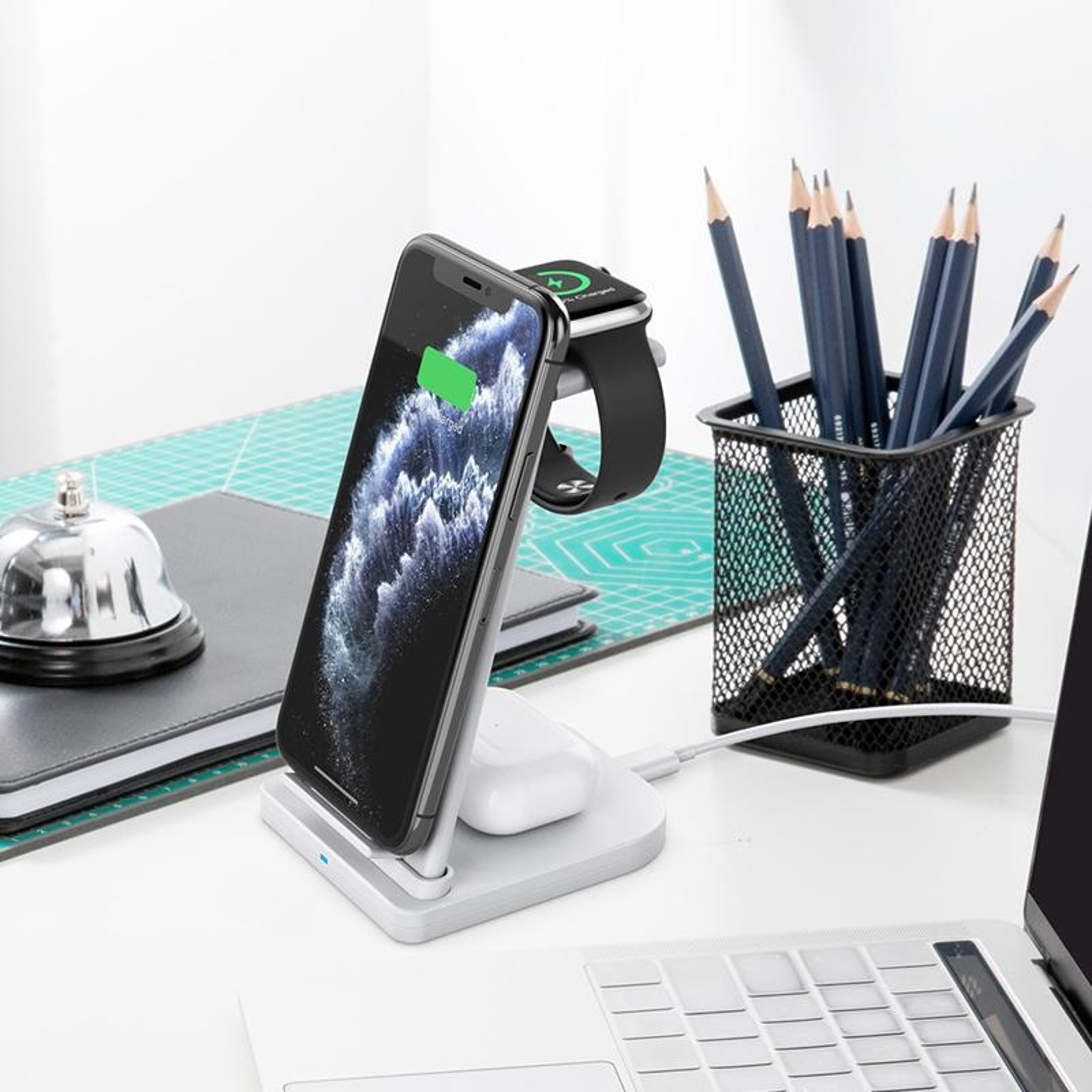 3 in 1 Wireless Charging Station Fast Wireless Charger Stand for Phone Apple Watch AirPods – view 4