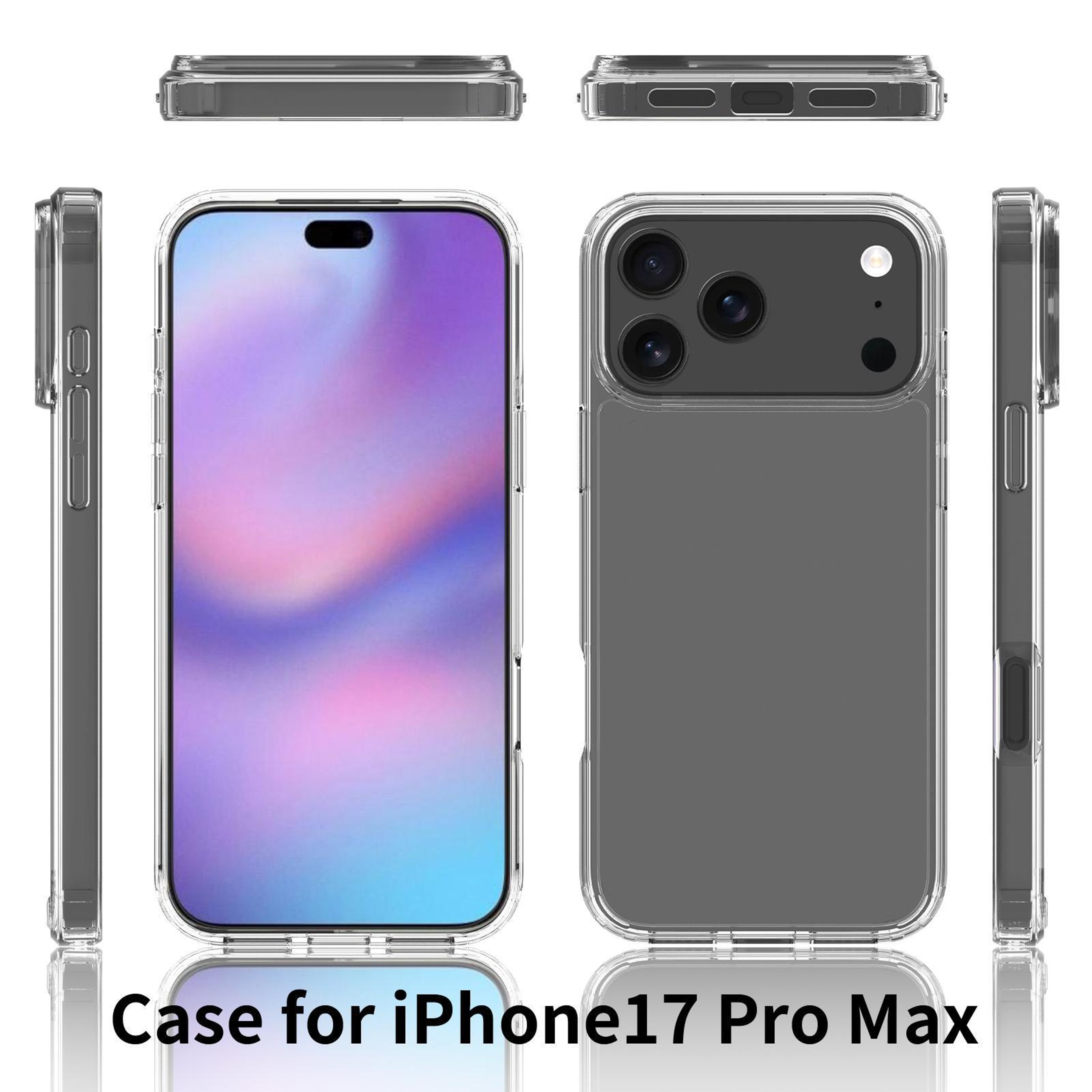 Crystal Clear IPhone 17 Pro Max Case Scratchproof Transparent Phone Case With Durable Acrylic TPU C 1
